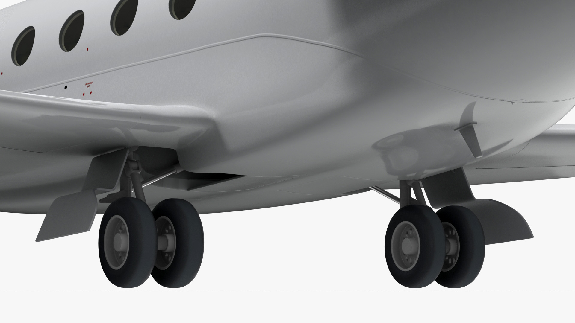 Large Private Jet Rigged 3D model