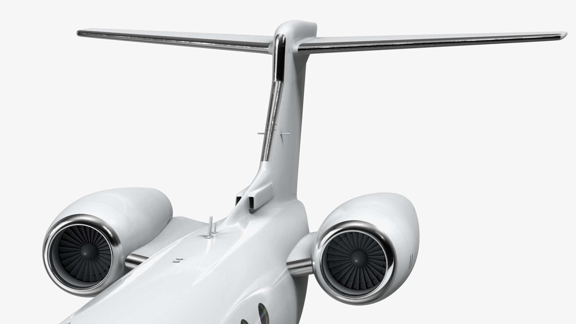 Large Private Jet Rigged 3D model
