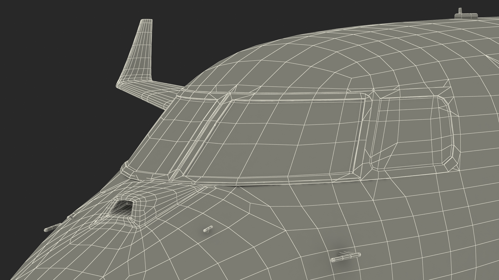 Large Private Jet Rigged 3D model