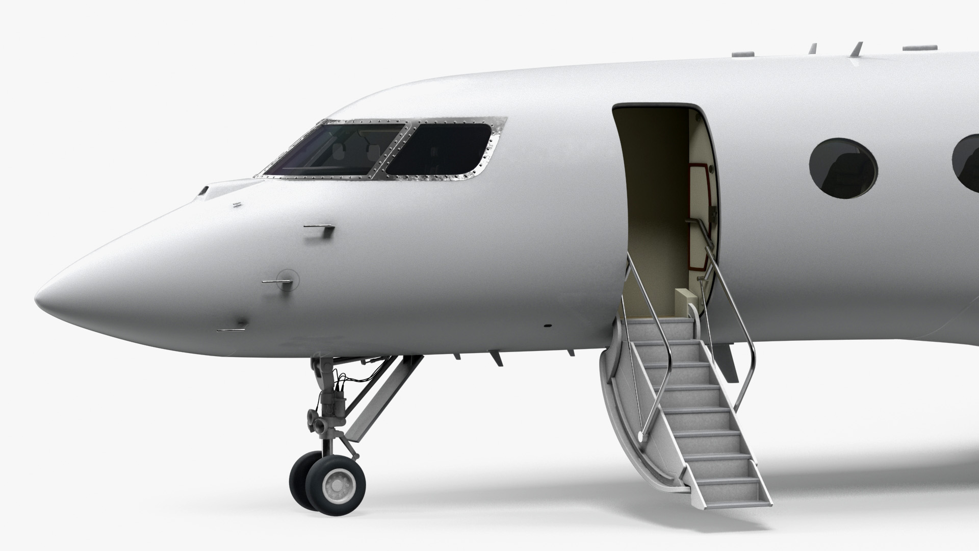 Large Private Jet Rigged 3D model
