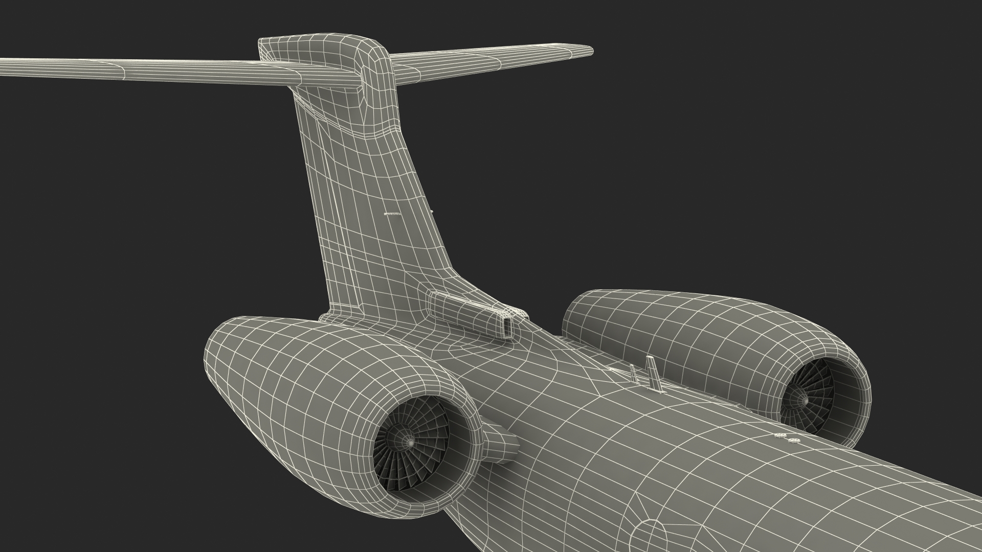 Large Private Jet Rigged 3D model