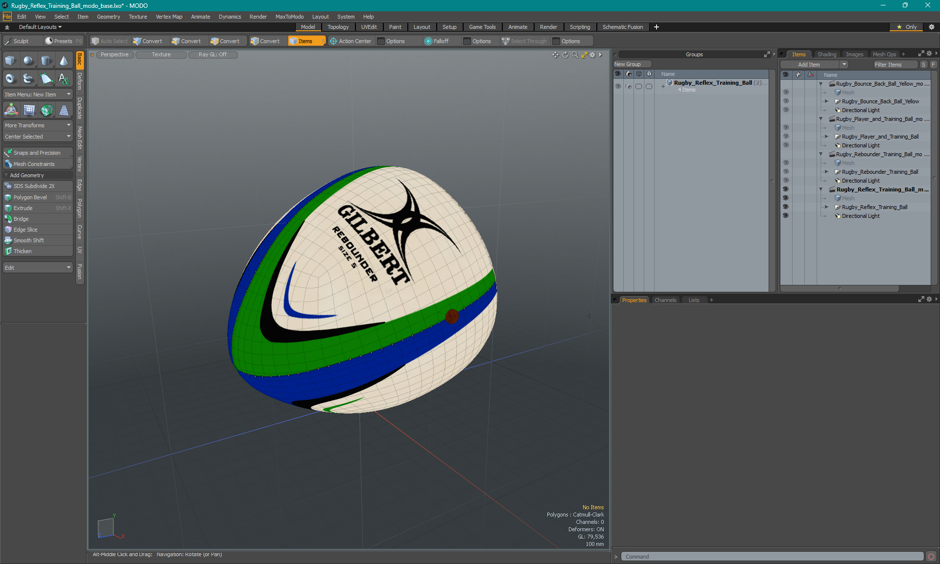 3D Rugby Reflex Training Ball