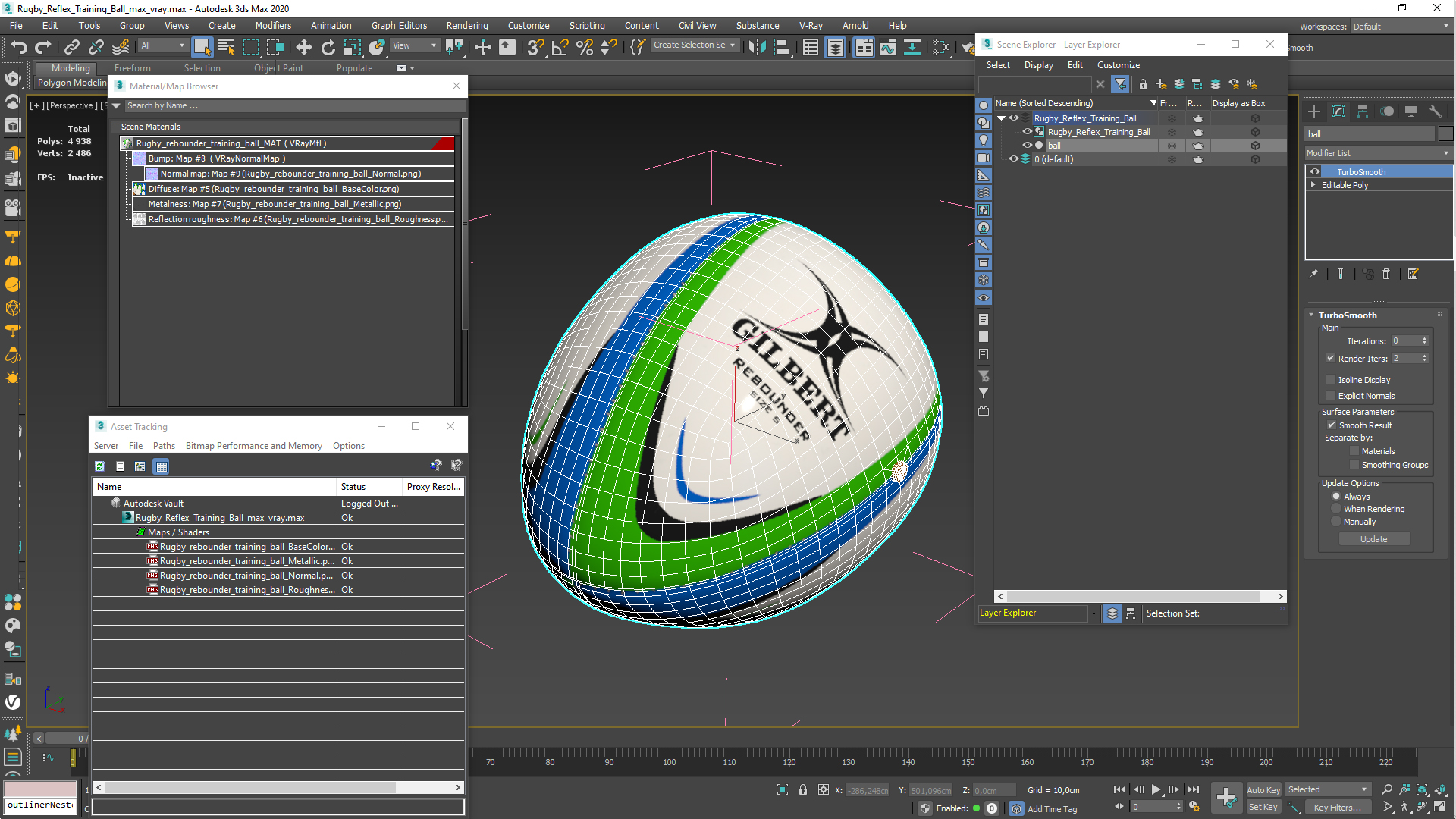 3D Rugby Reflex Training Ball