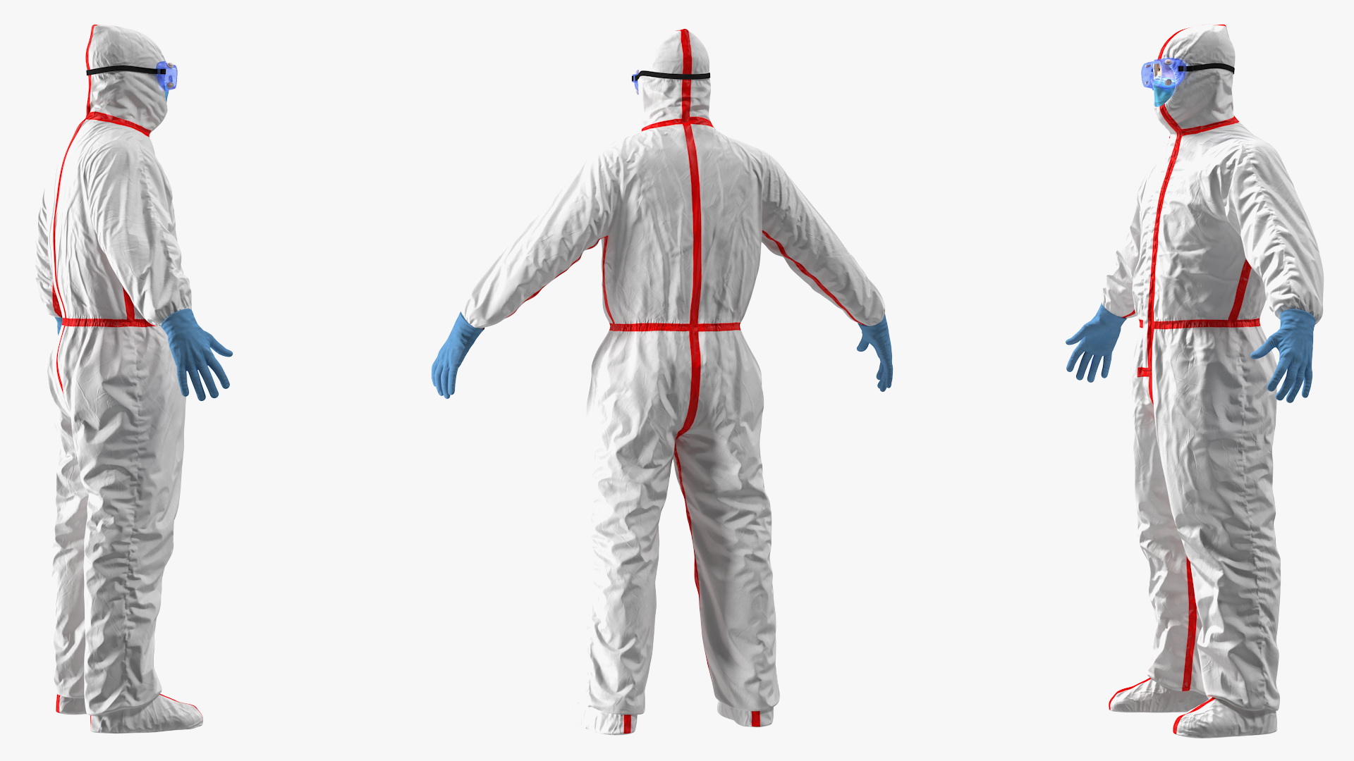 Disposable Chemical Protective Coverall 3D model
