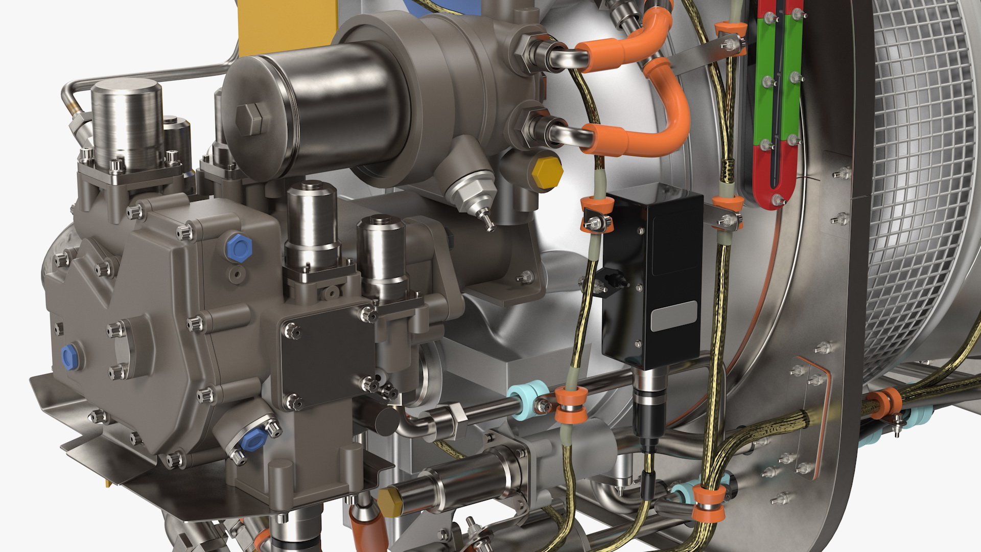 3D model Pratt and Whitney PT6C Turboshaft Engine