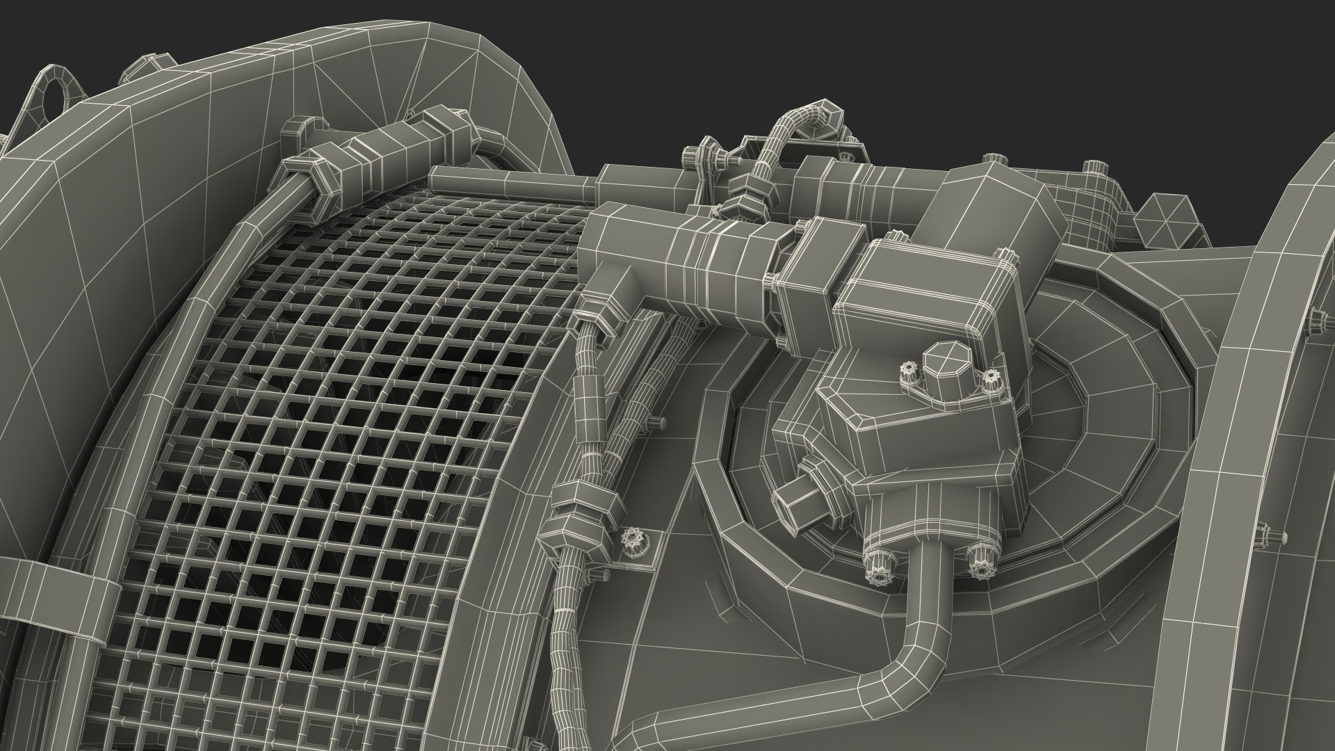 3D model Pratt and Whitney PT6C Turboshaft Engine