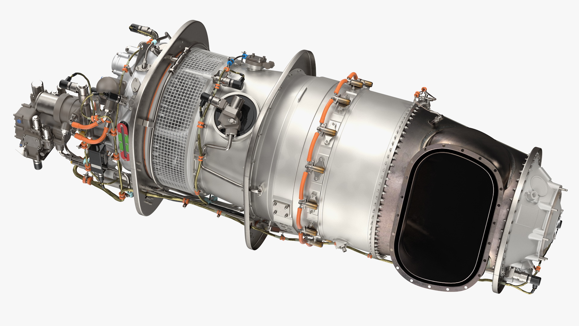 3D model Pratt and Whitney PT6C Turboshaft Engine
