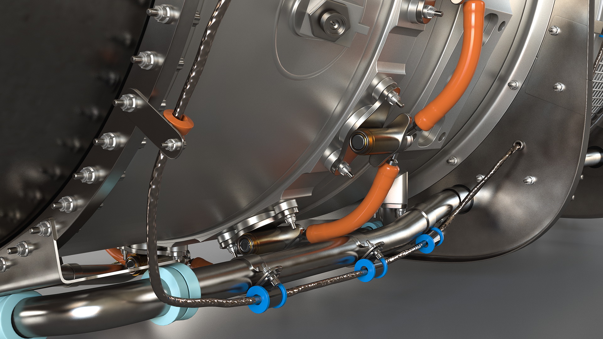 3D model Pratt and Whitney PT6C Turboshaft Engine