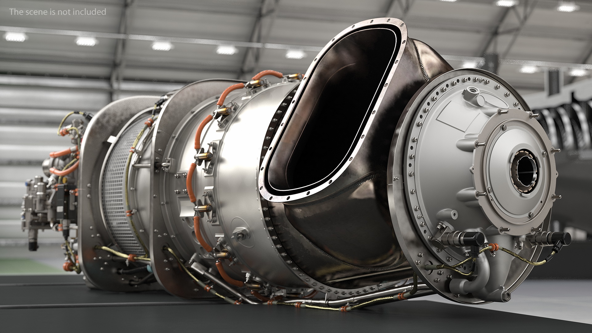 3D model Pratt and Whitney PT6C Turboshaft Engine