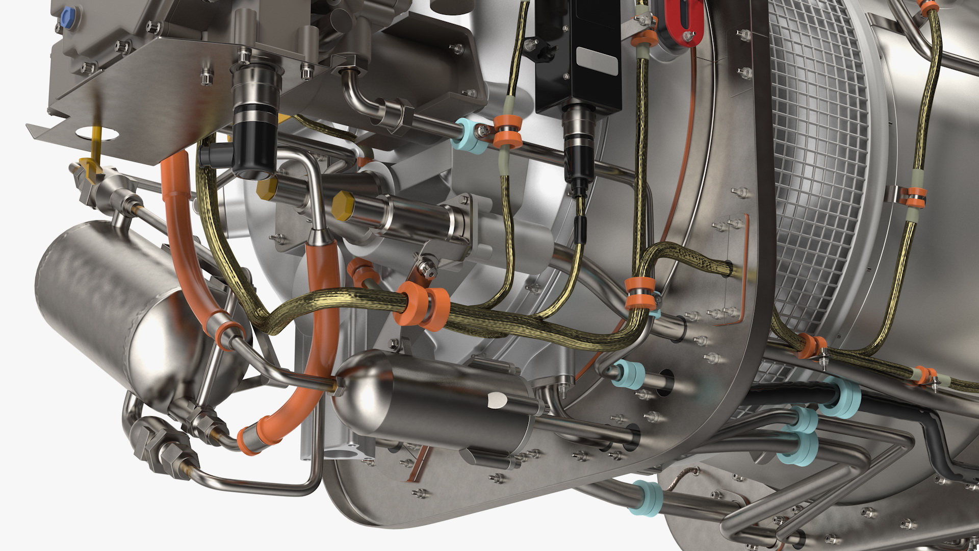 3D model Pratt and Whitney PT6C Turboshaft Engine