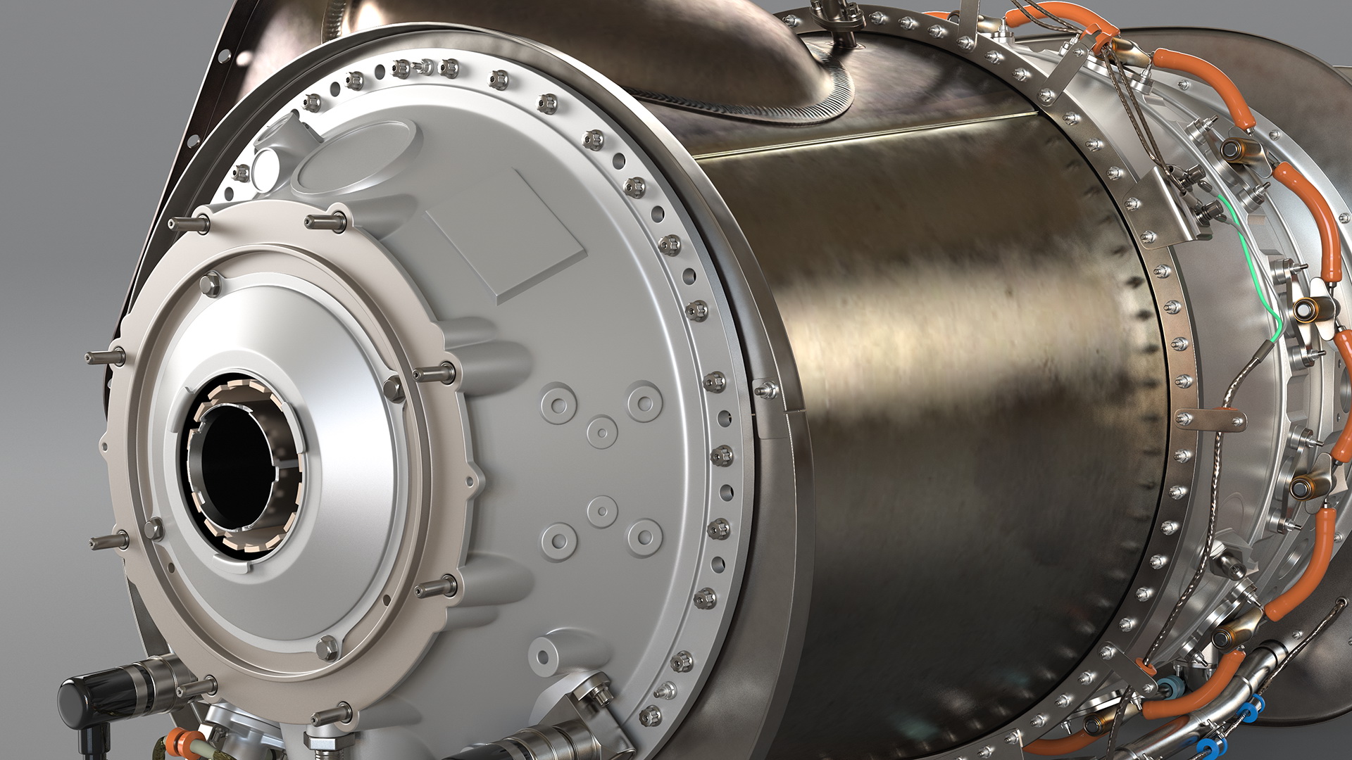3D model Pratt and Whitney PT6C Turboshaft Engine