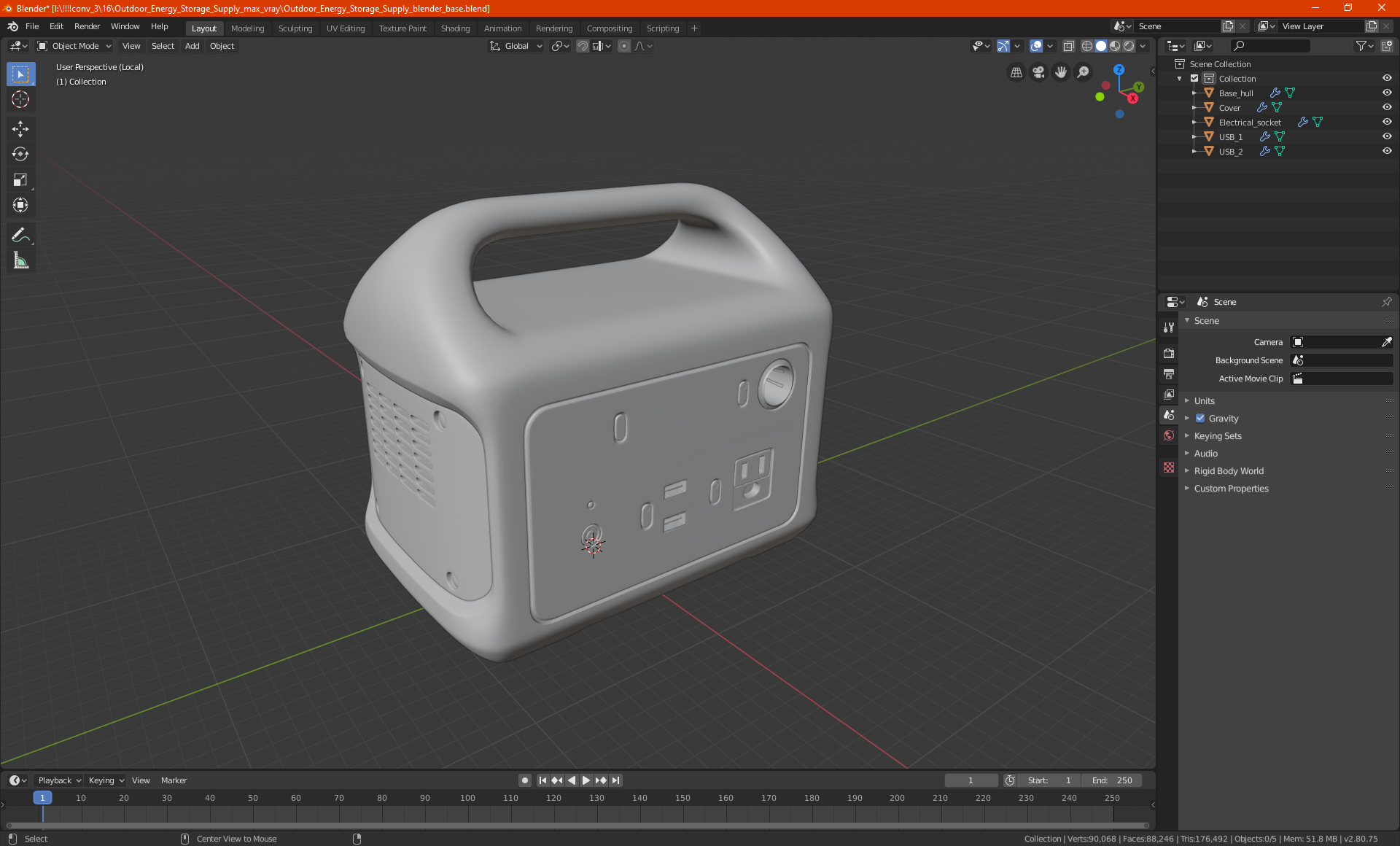 Outdoor Energy Storage Supply 3D model