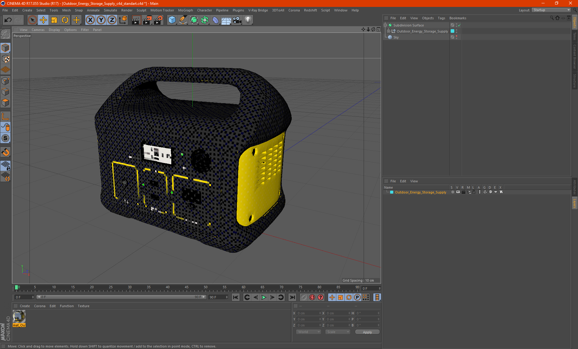 Outdoor Energy Storage Supply 3D model