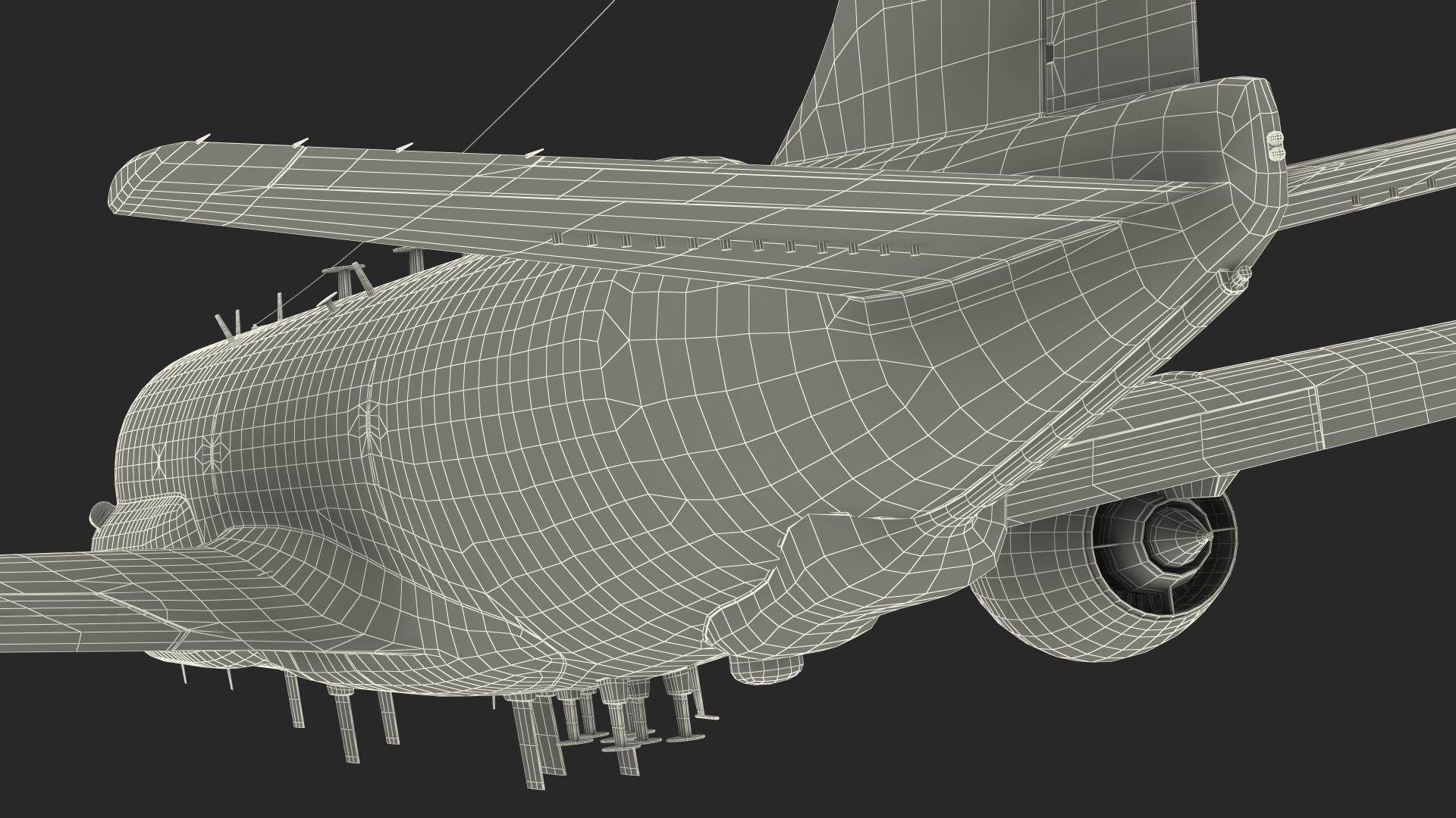3D model Boeing RC-135 Large Reconnaissance Aircraft Flight