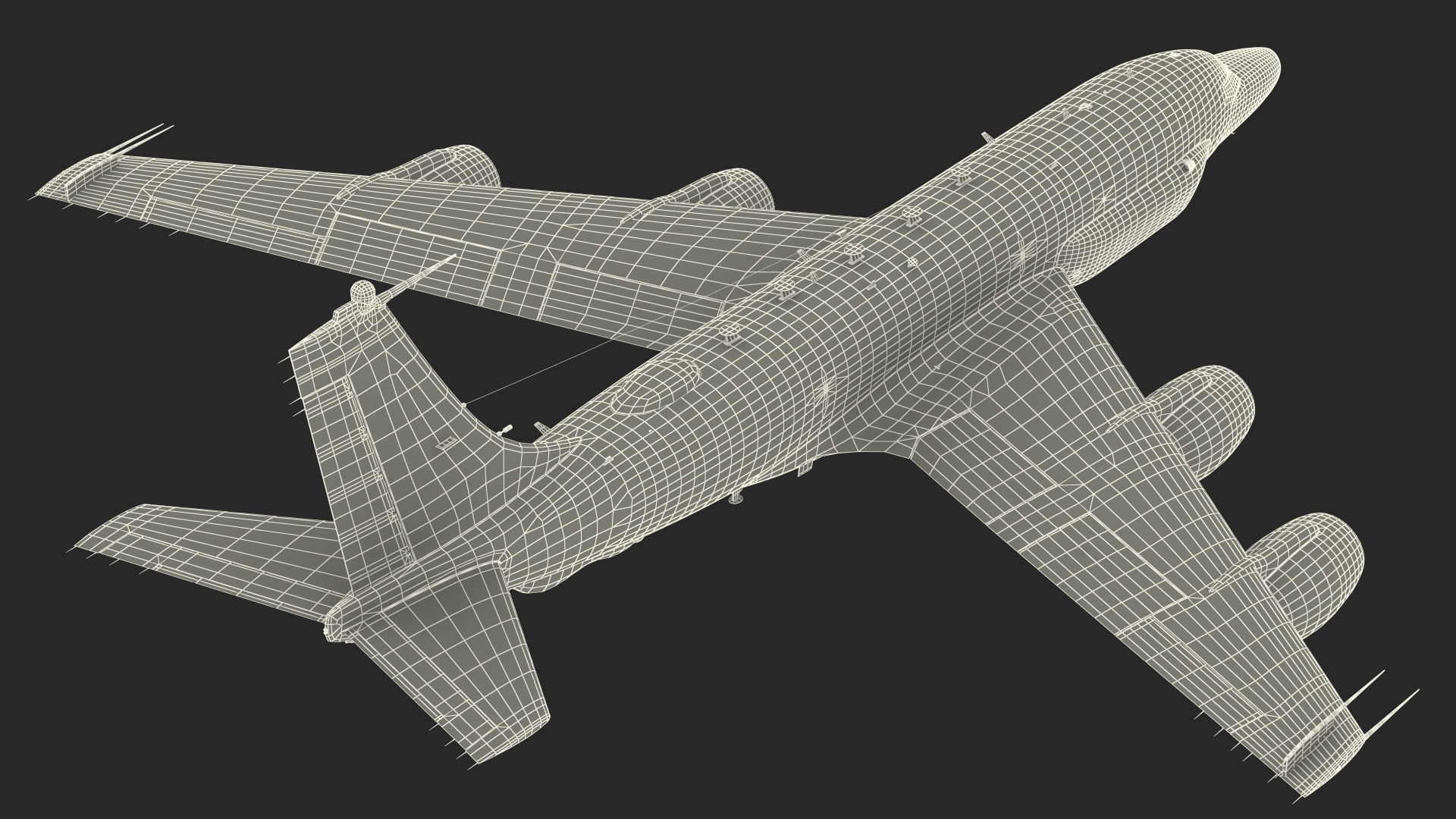 3D model Boeing RC-135 Large Reconnaissance Aircraft Flight