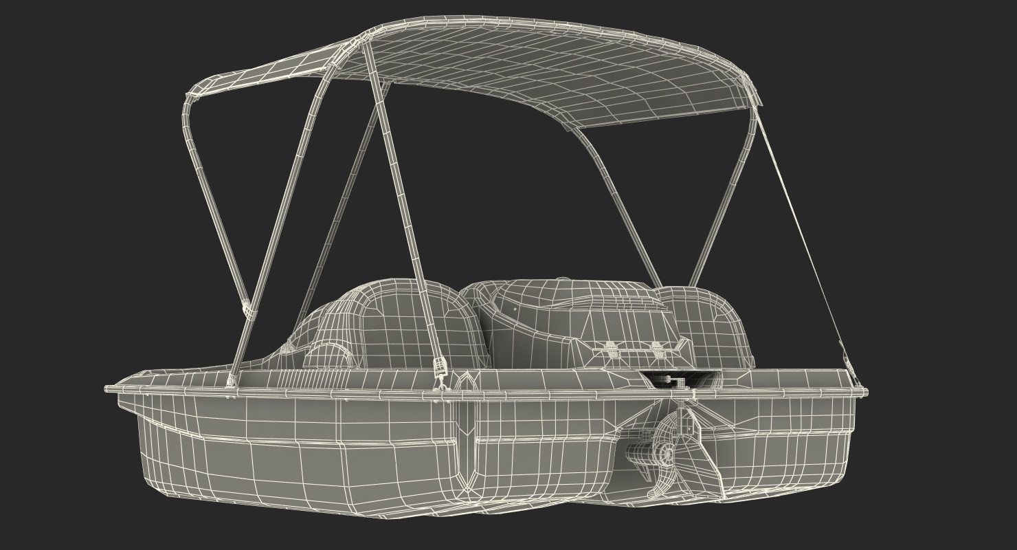 Pedal Boat with Canopy 3D