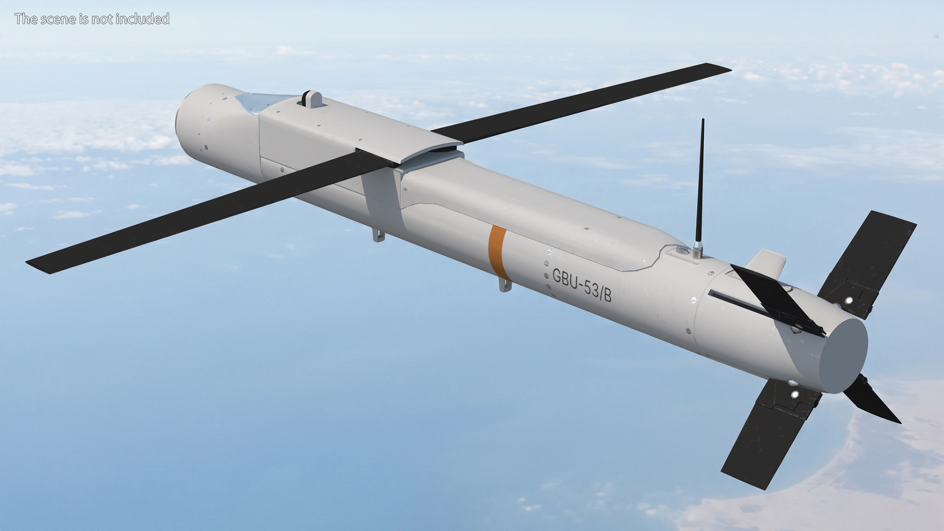Aerial Bomb GBU-53-B StormBreaker Game Ready, view 3