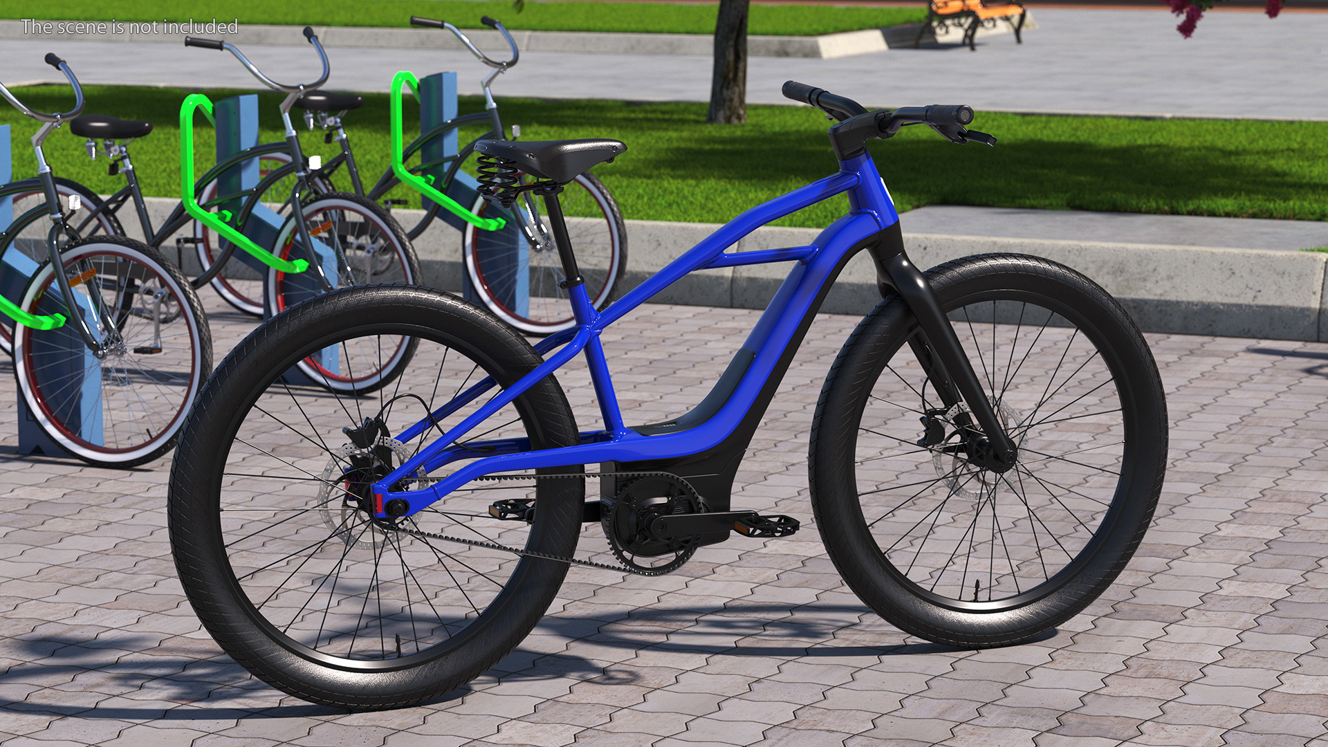 3D model Modern Electric Bike Blue