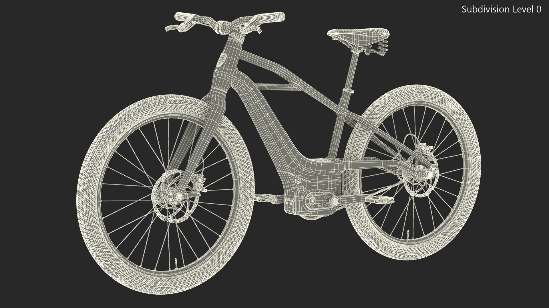 3D model Modern Electric Bike Blue