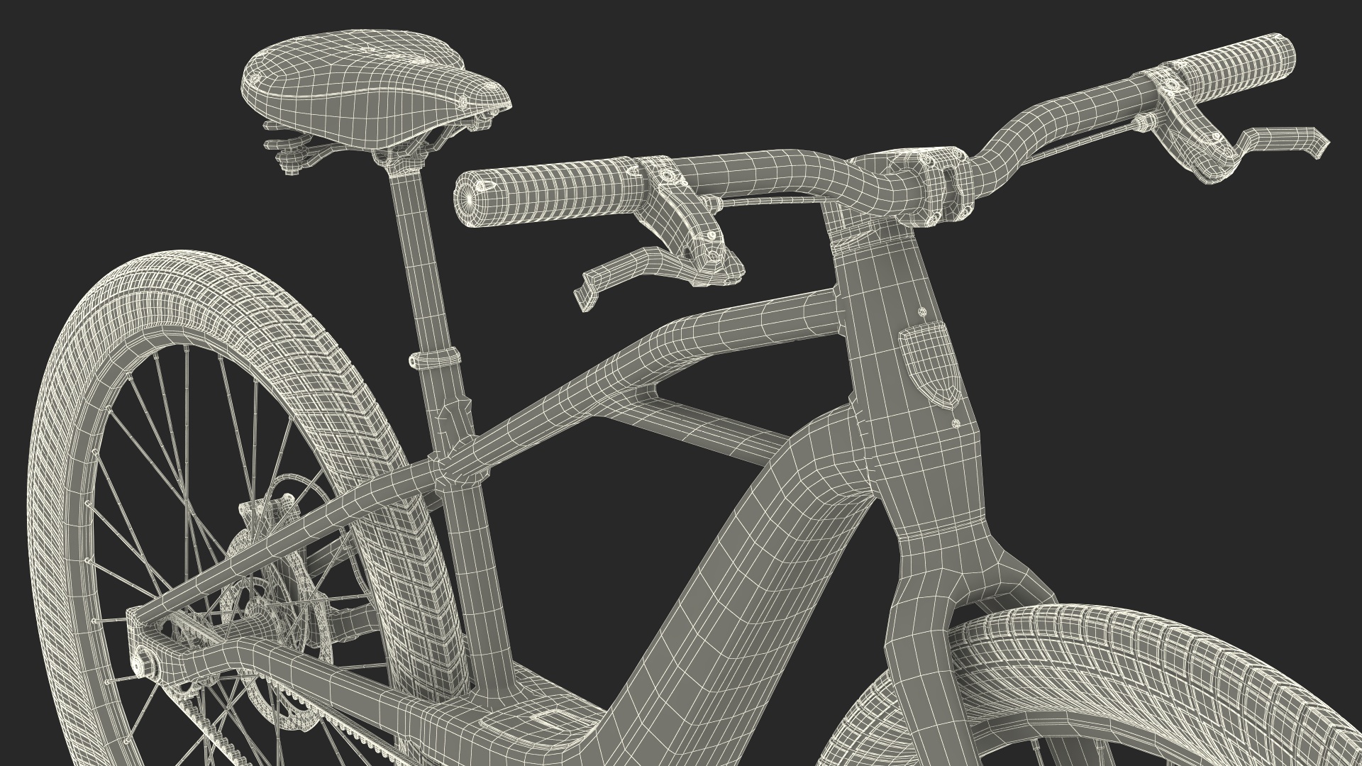 3D model Modern Electric Bike Blue