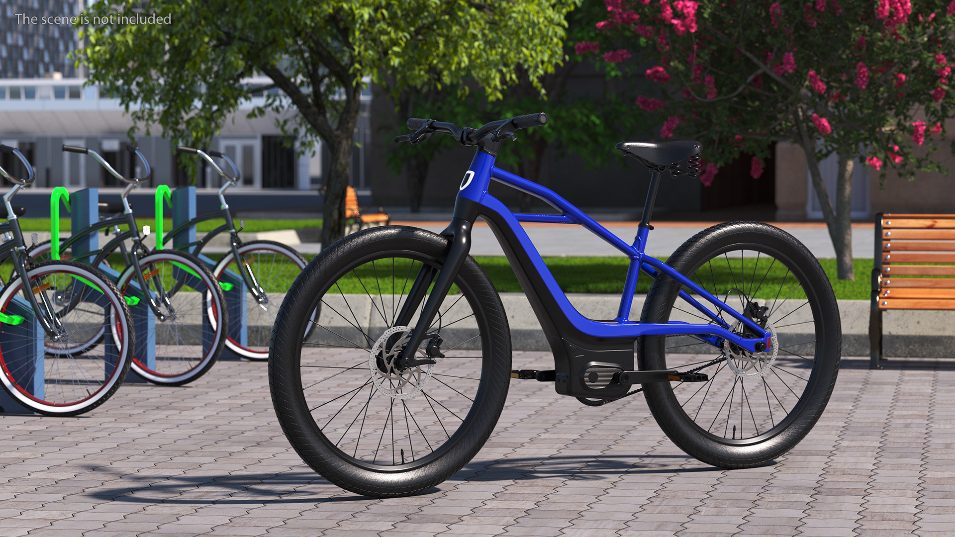 3D model Modern Electric Bike Blue