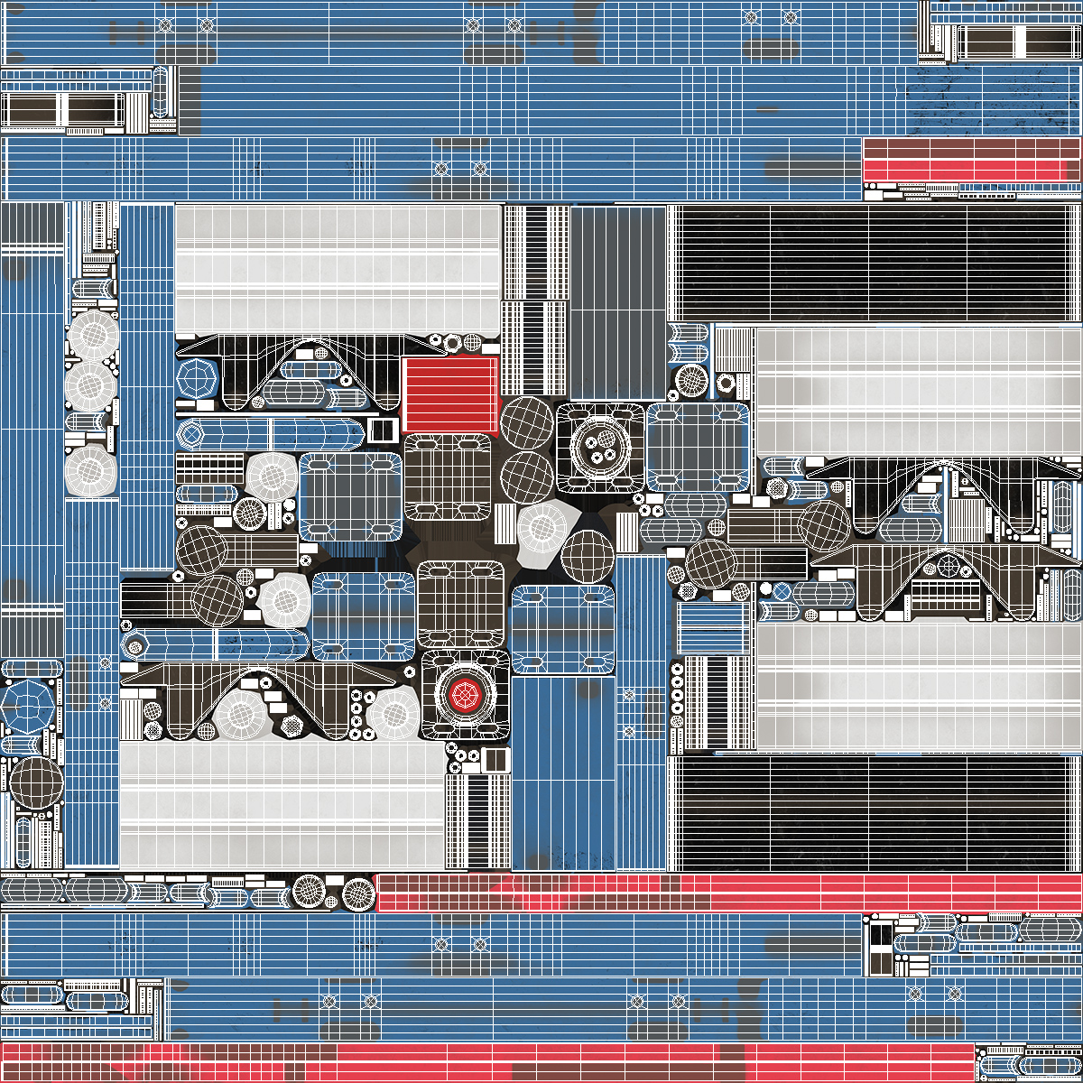 3D model Drum Cradle with NFPA 704 Drum