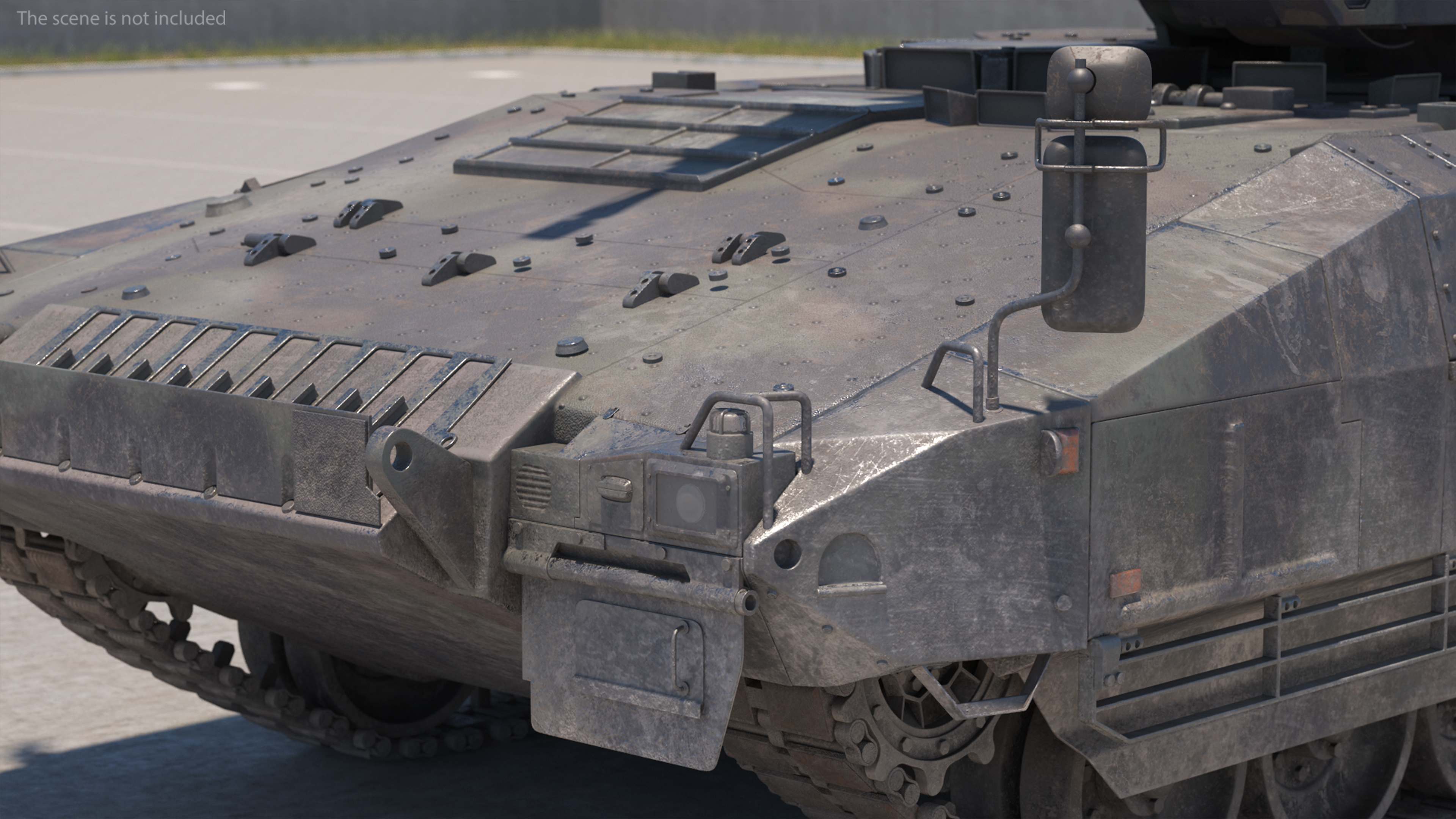 3D Puma German IFV Military Tank Green Dirty Rigged model