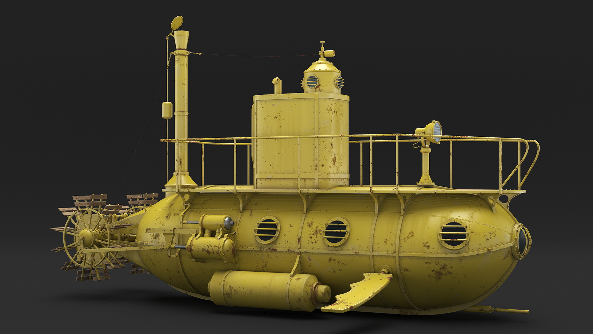 3D model Old Yellow Submarine