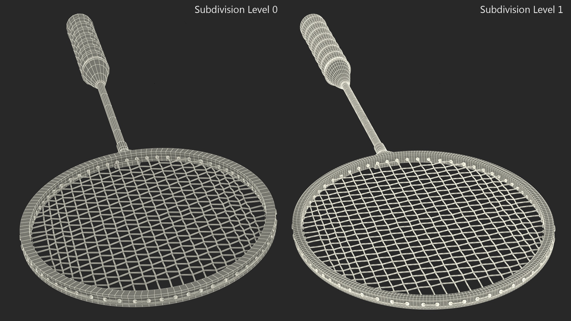 Badminton Racket Green 3D