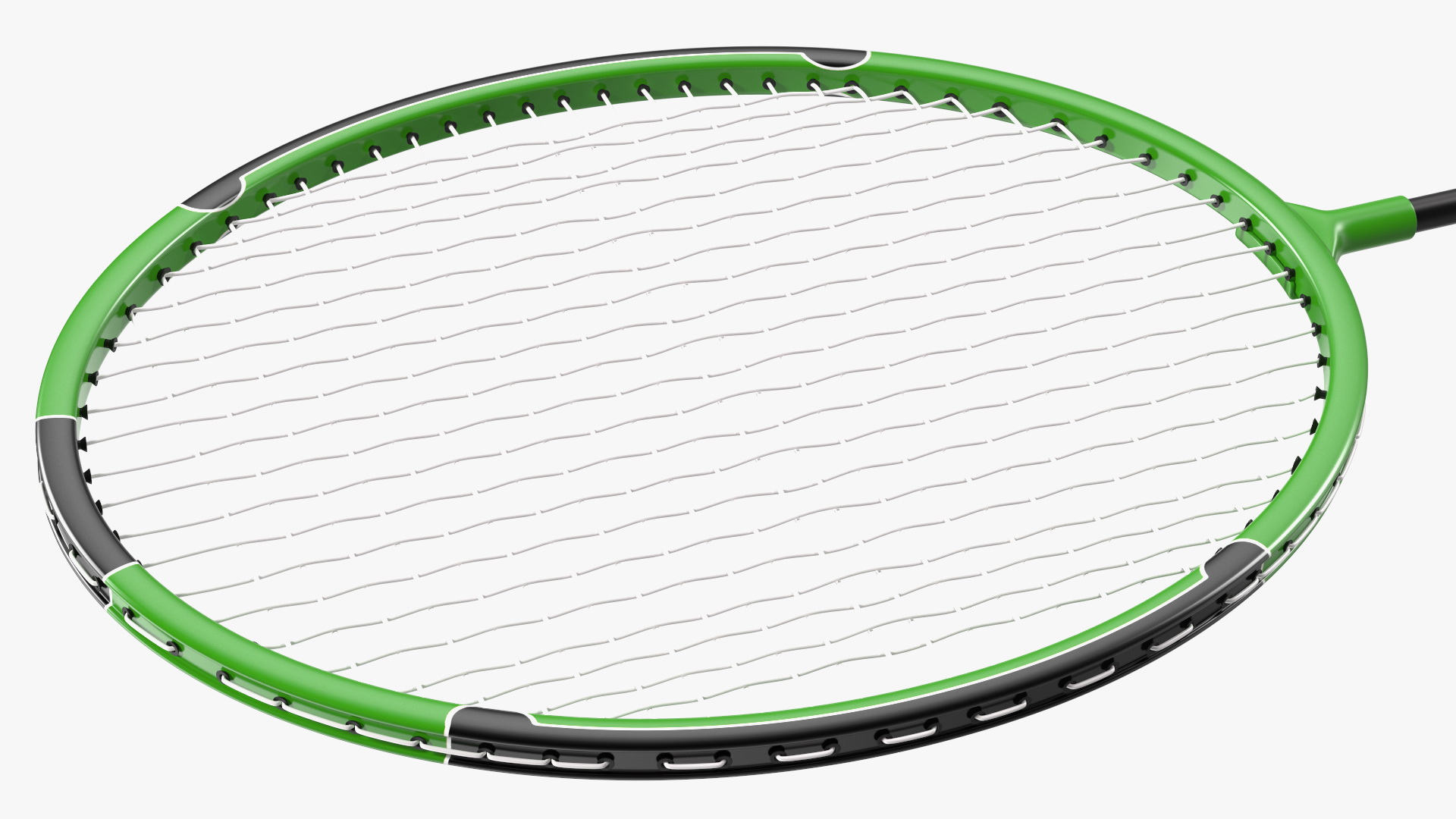 Badminton Racket Green 3D