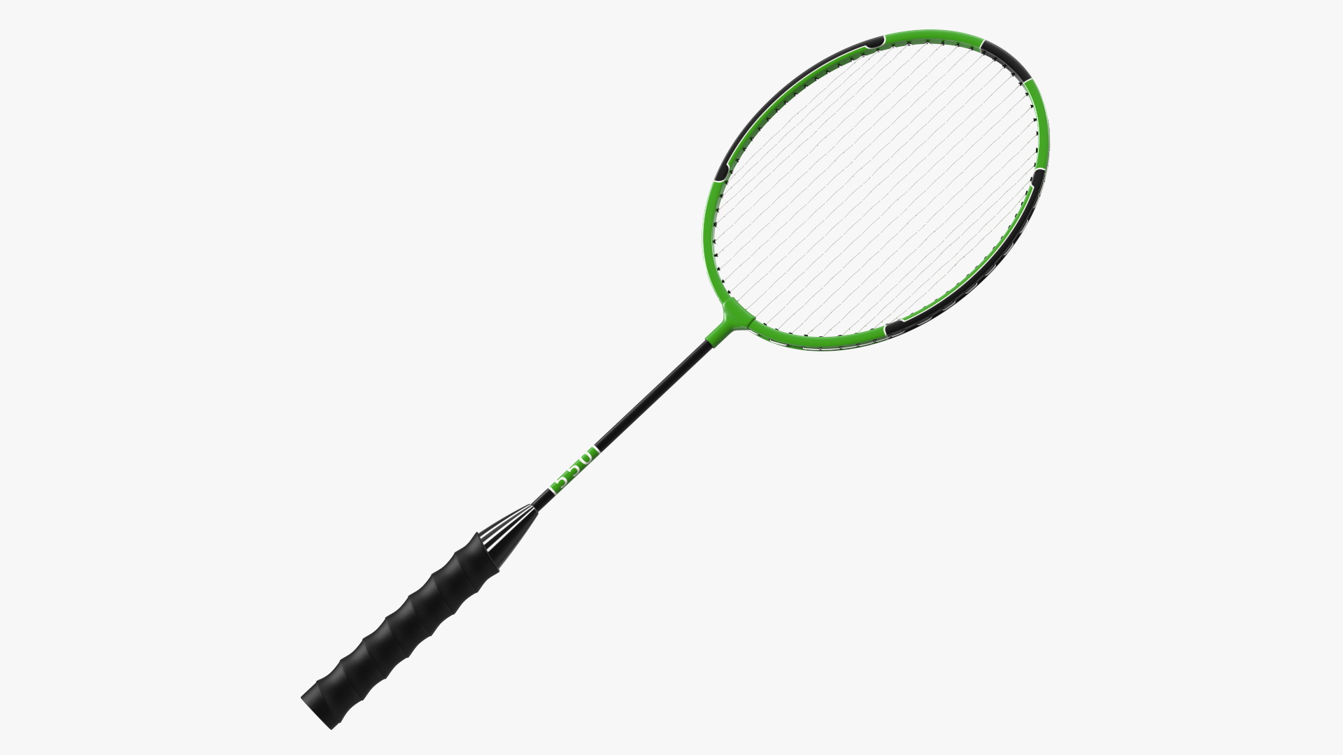 Badminton Racket Green 3D
