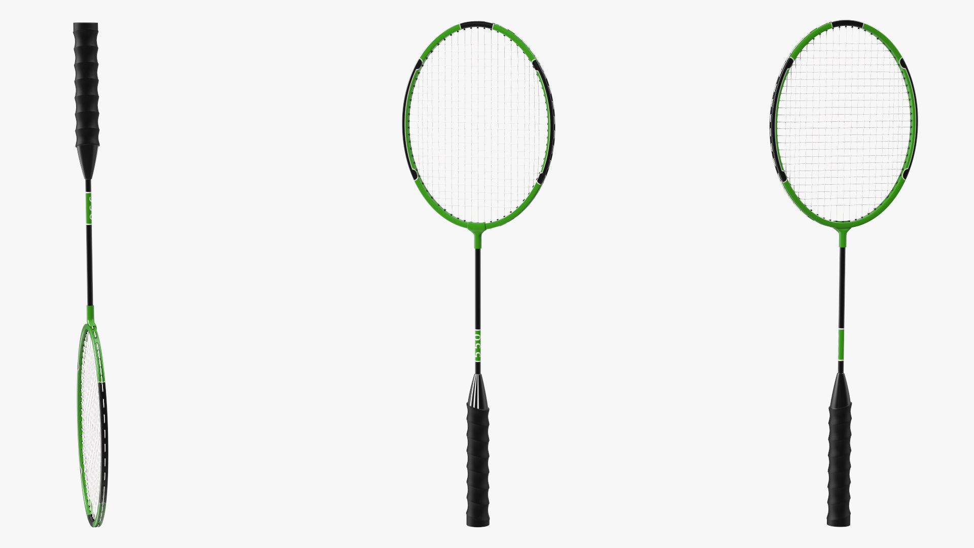 Badminton Racket Green 3D