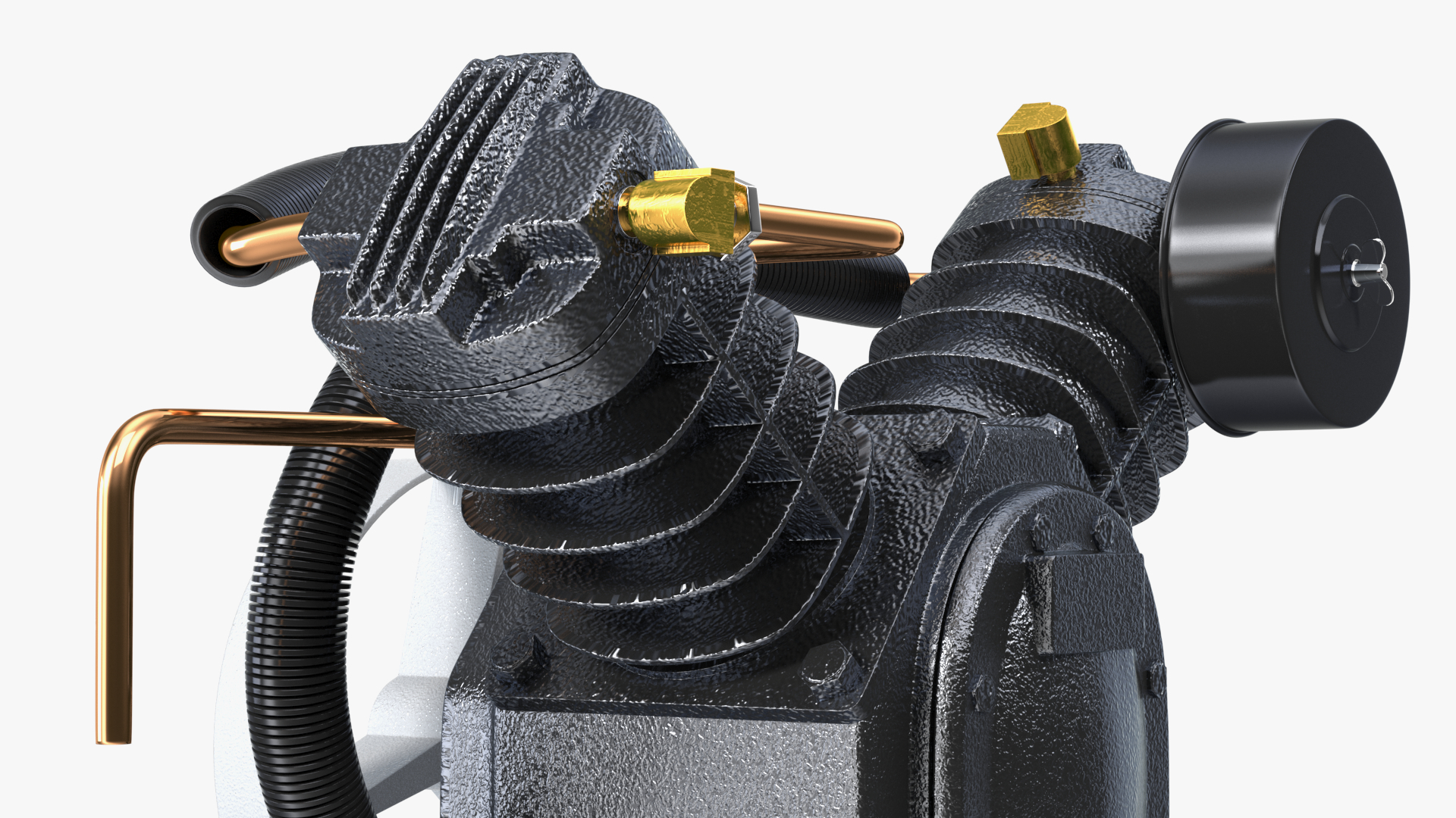 3D model Air Compressor Pump Black
