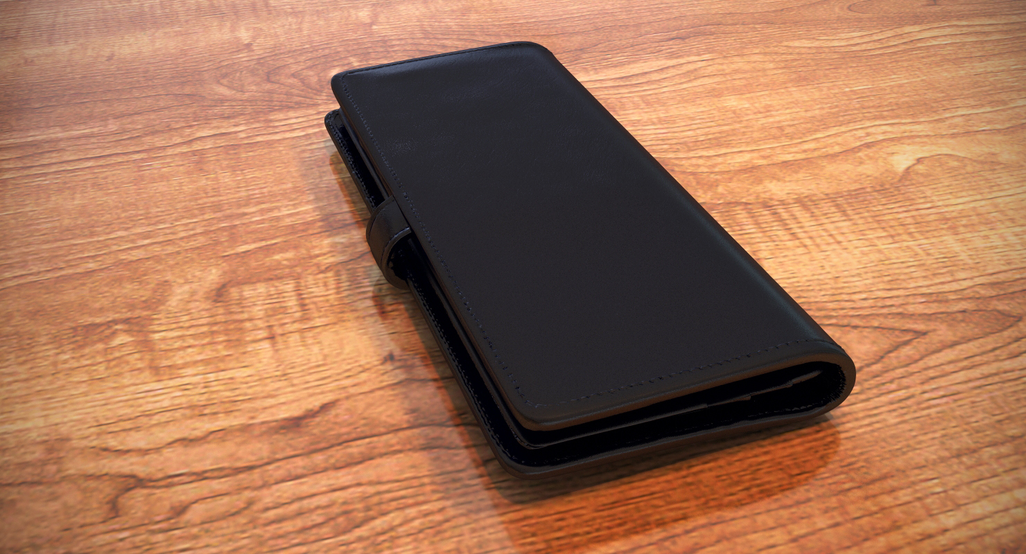 Long Wallet Black 3D