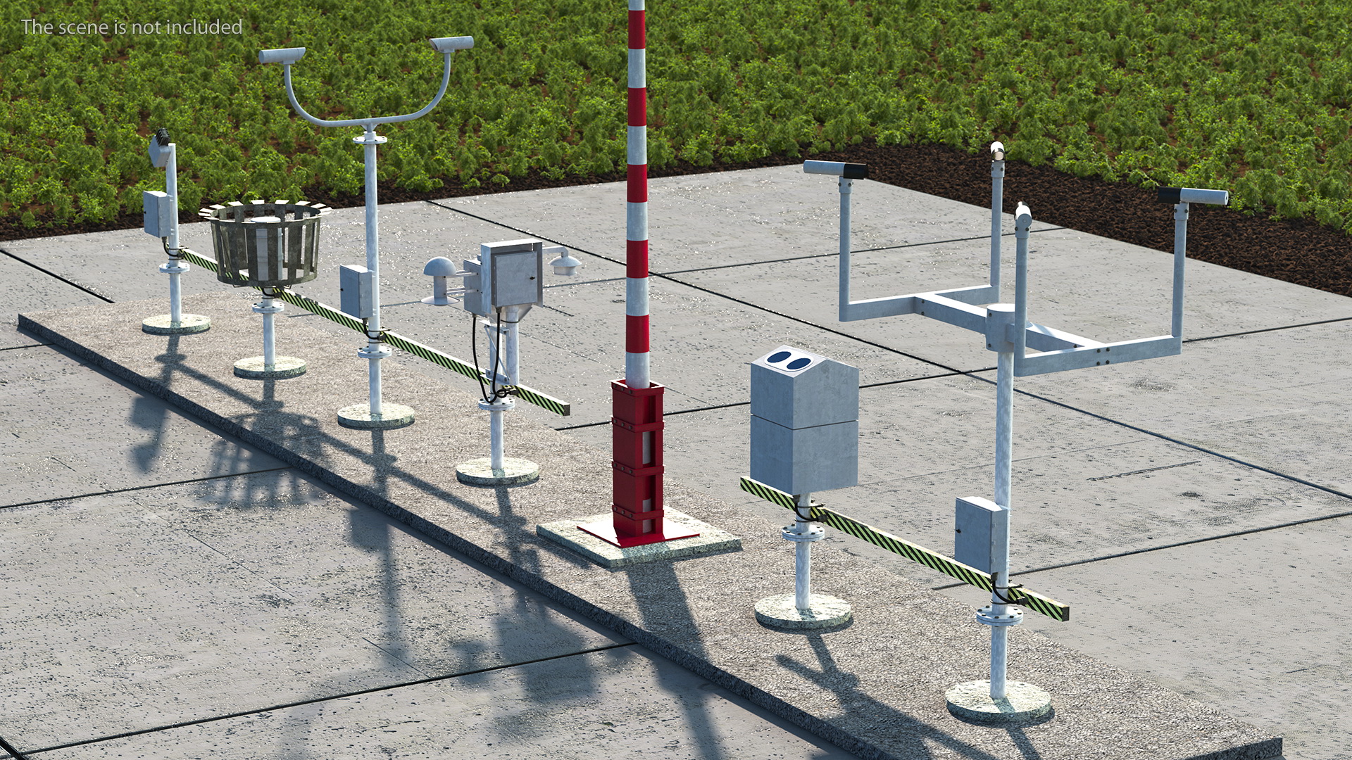 3D model Automated Weather Observation System AWOS Set