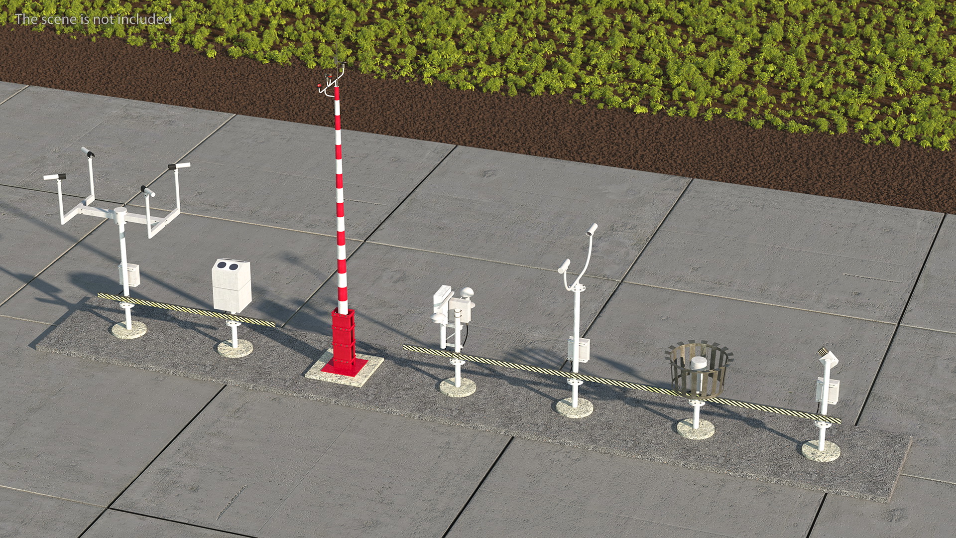 3D model Automated Weather Observation System AWOS Set