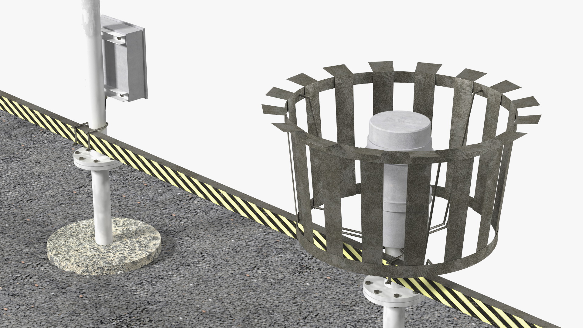 3D model Automated Weather Observation System AWOS Set