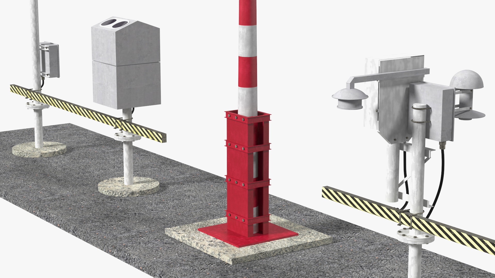 3D model Automated Weather Observation System AWOS Set