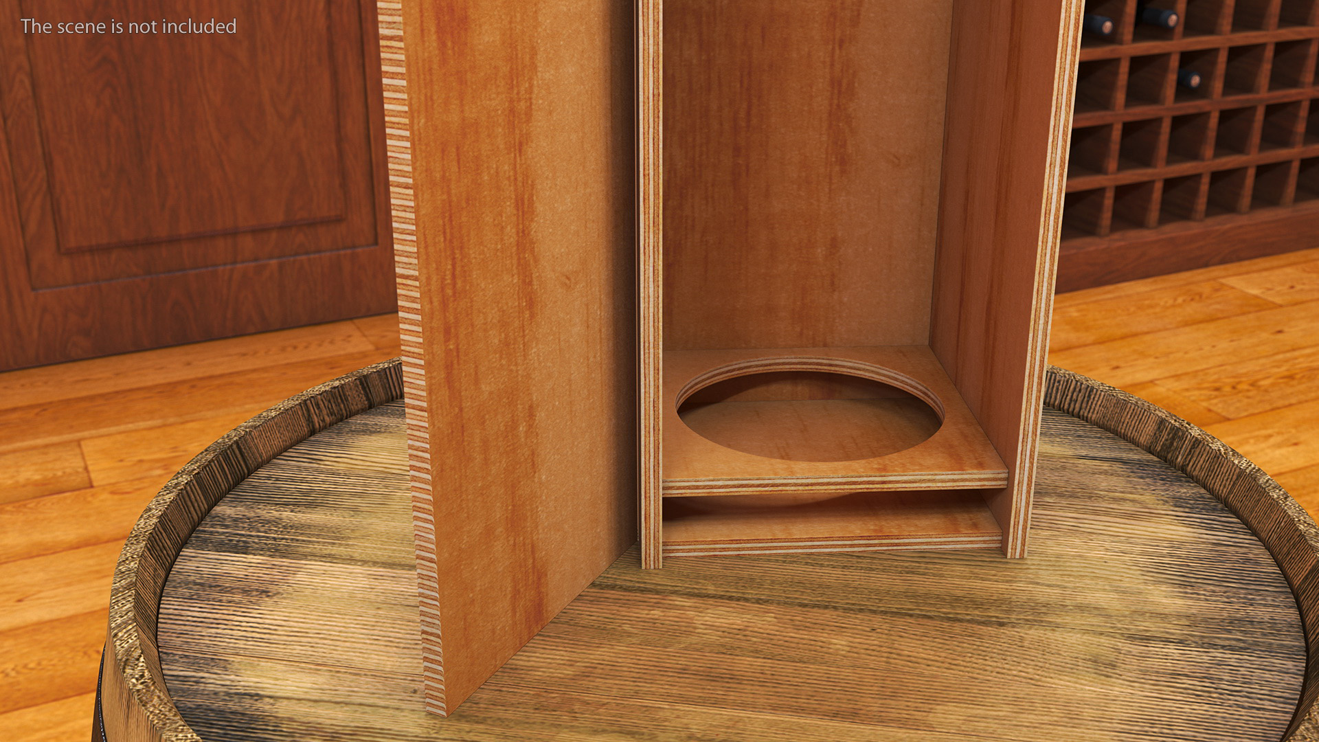 3D Premium Champagne with Wooden Box model