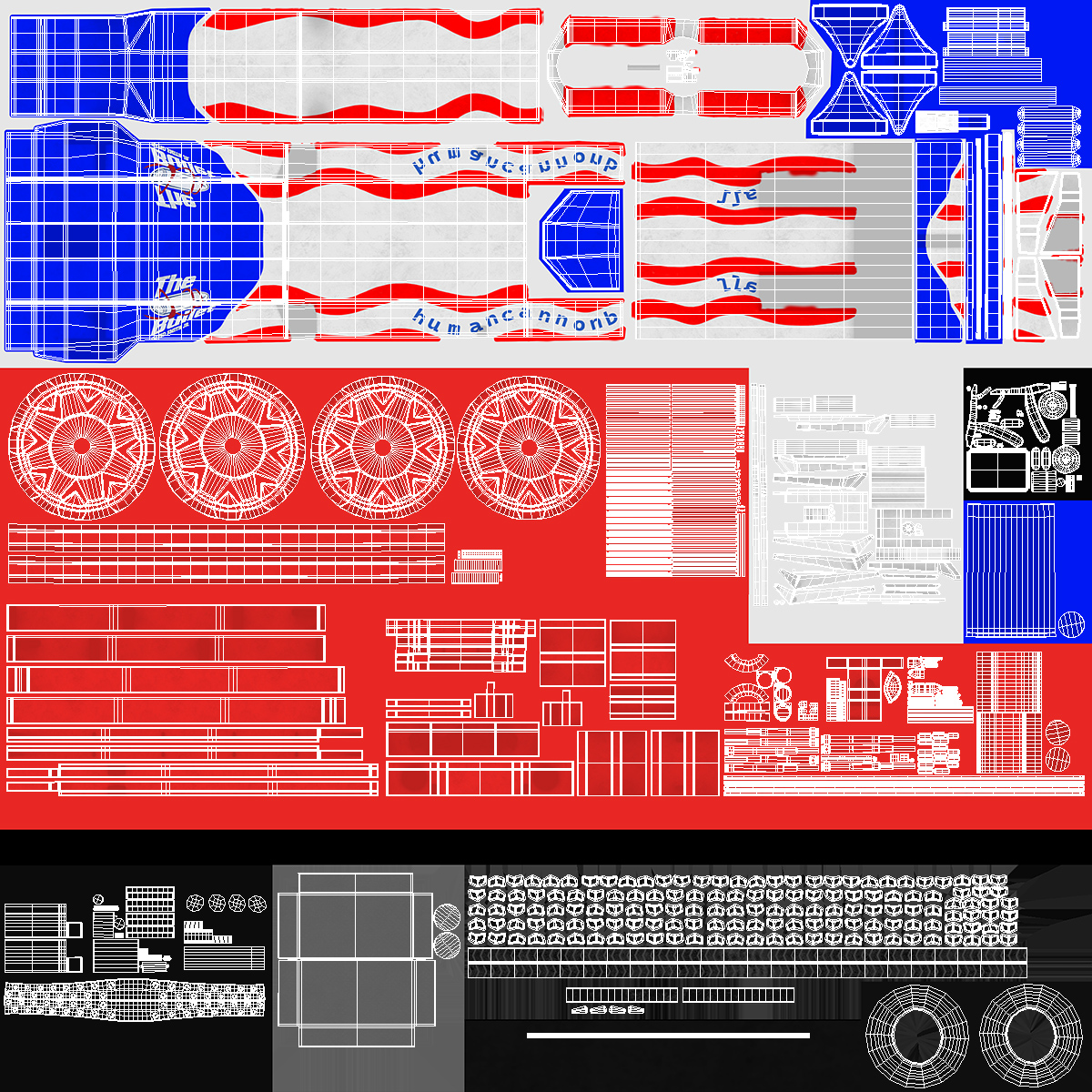 Human Cannonball Red Rigged 3D