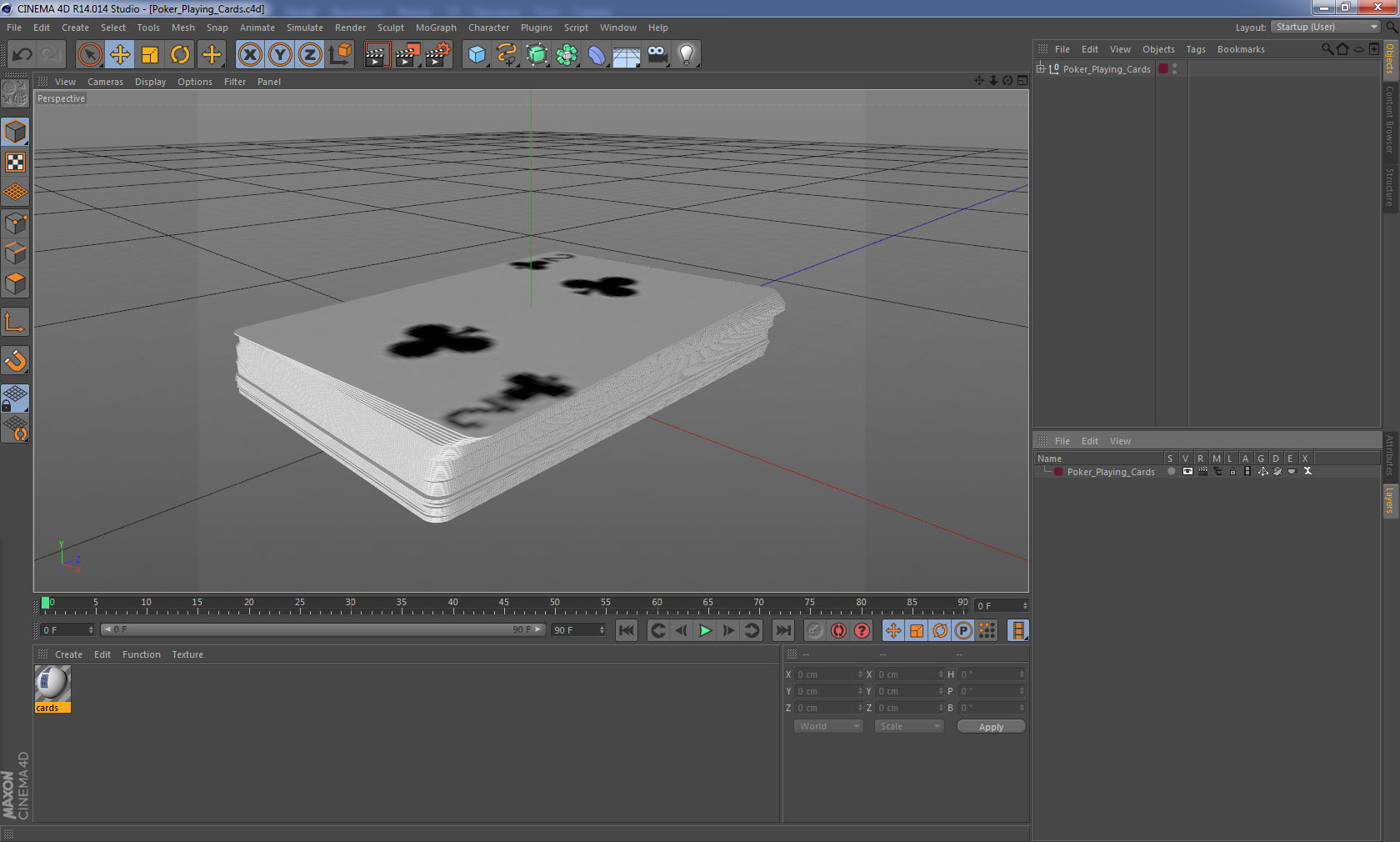 Poker Playing Cards 3D model