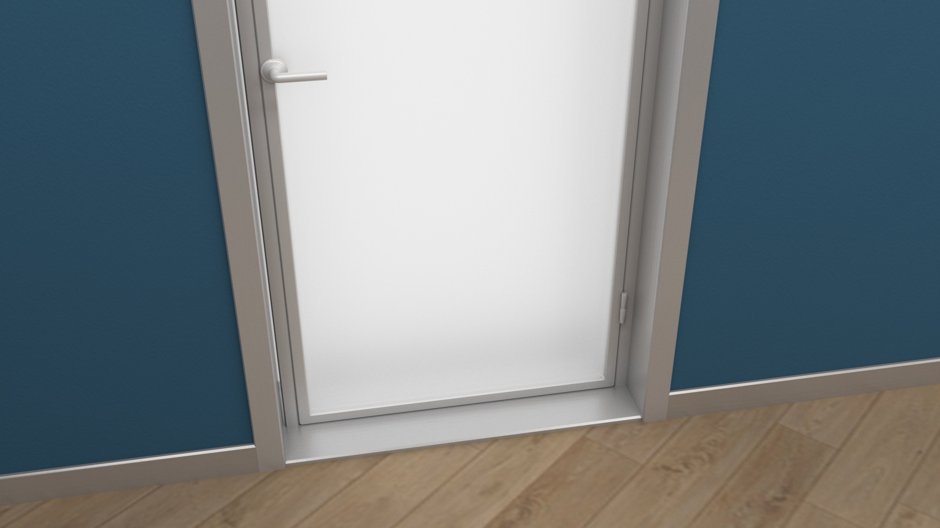 3D Seminar Room with Blue Walls model