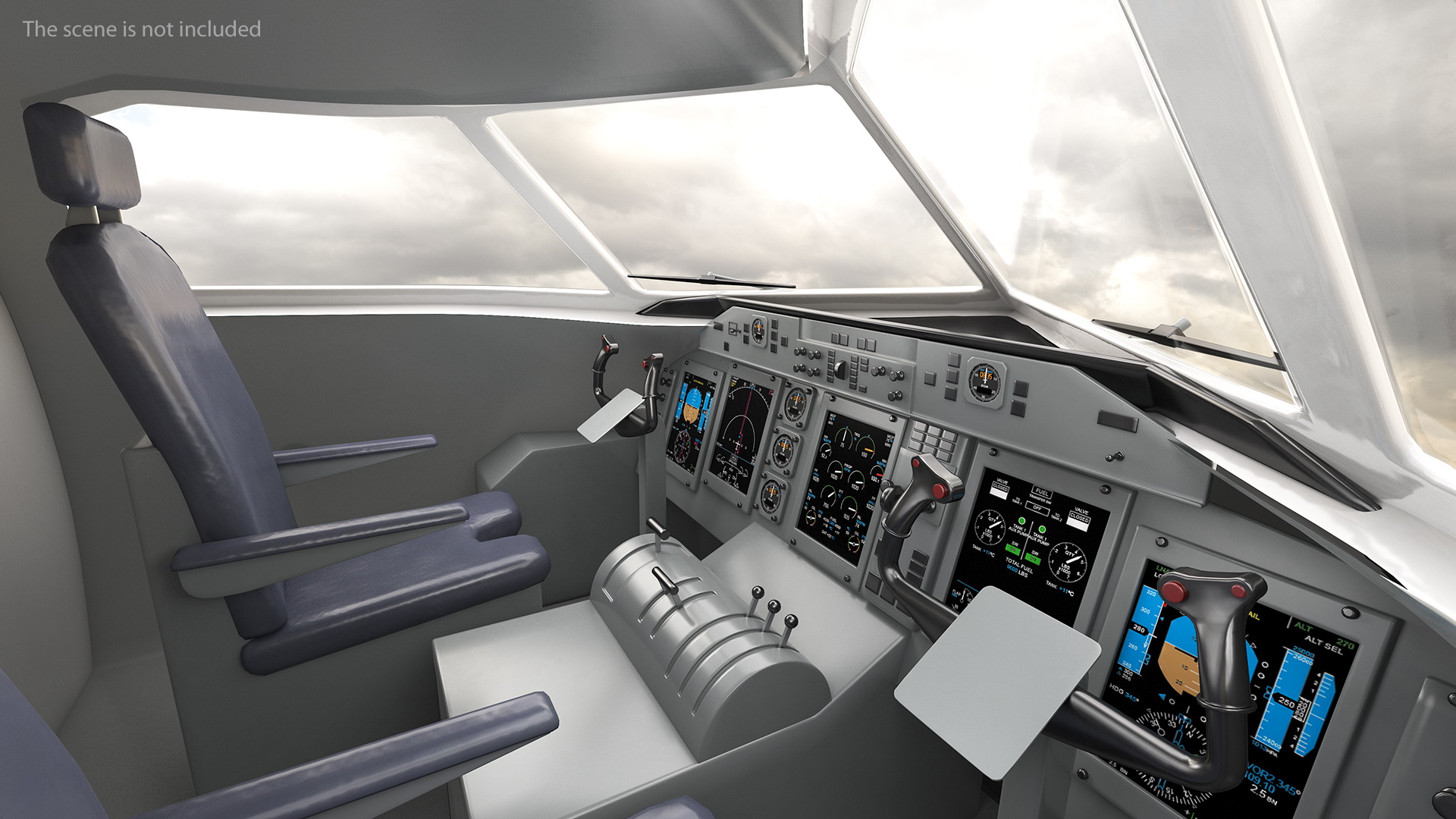 3D model Twin Turboprop Passenger Airplane Rigged