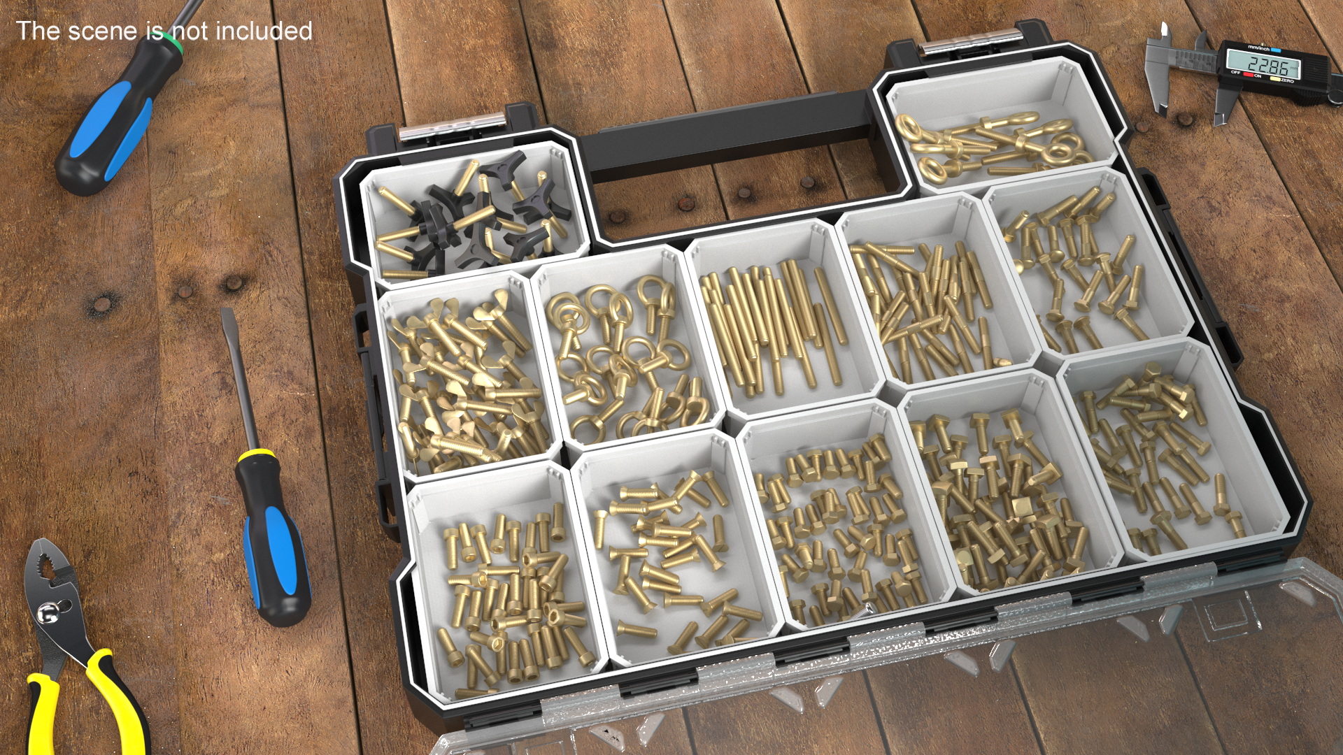 Brass Nut and Bolt Kit 3D