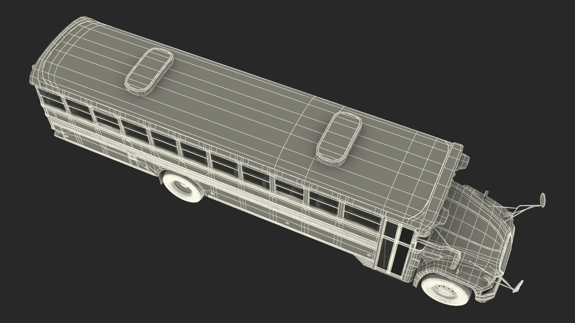 3D American Yellow School Bus