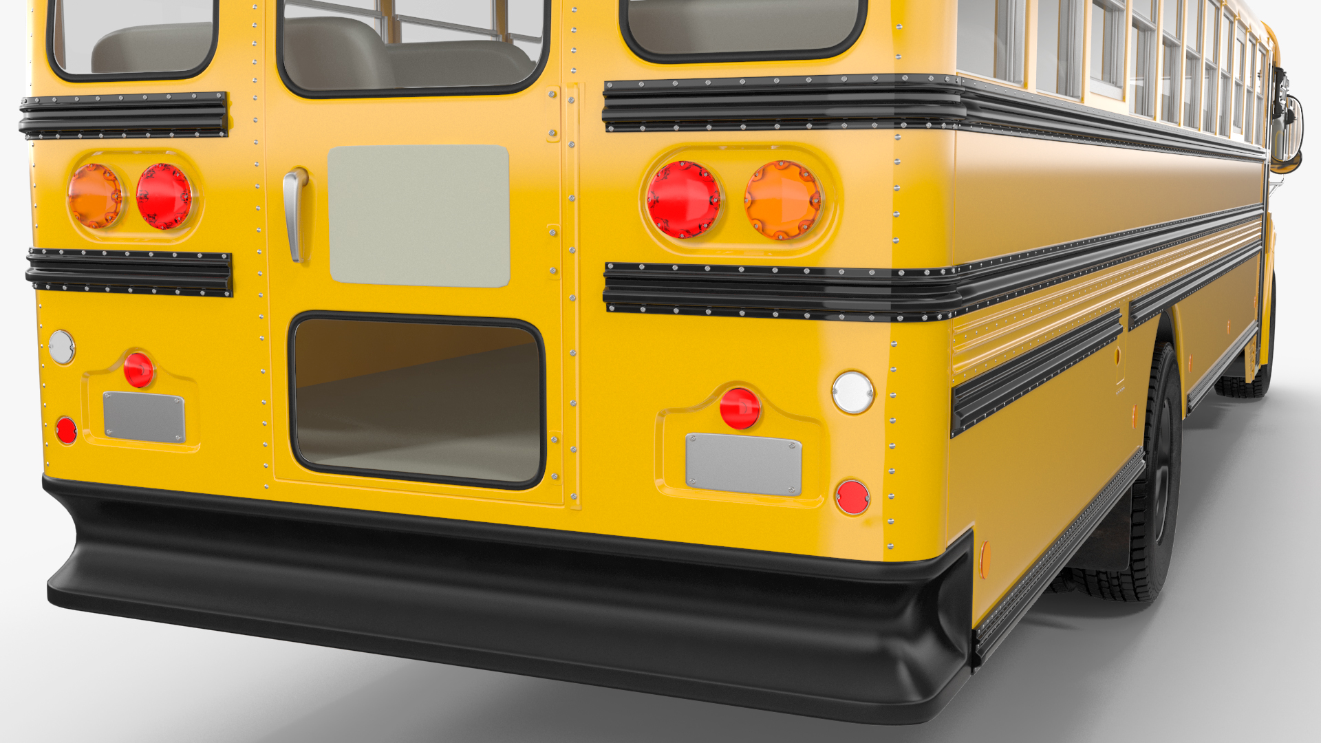 3D American Yellow School Bus