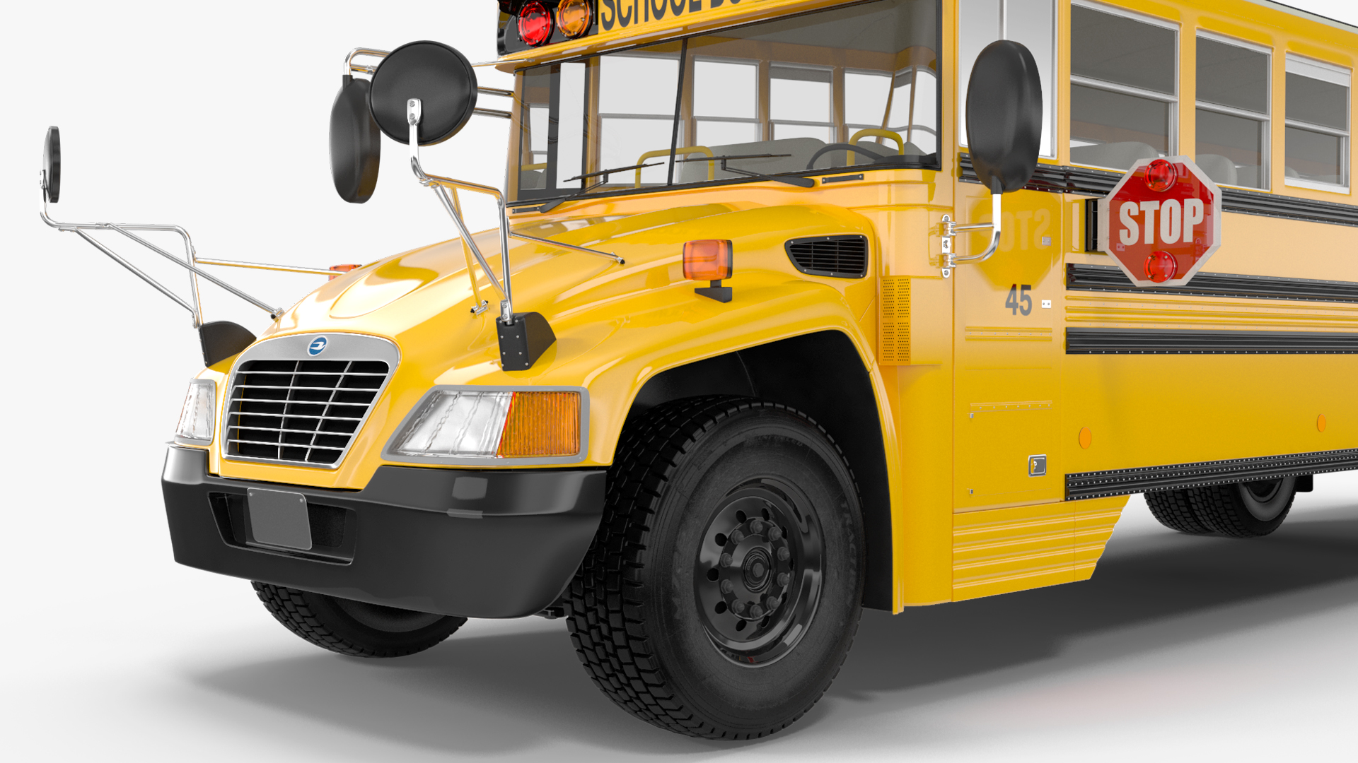 3D American Yellow School Bus