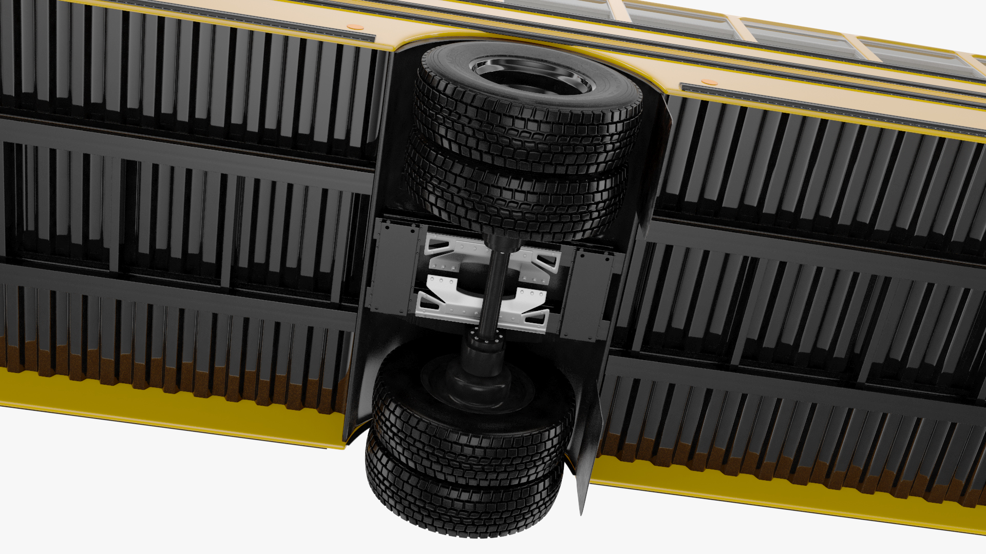 3D American Yellow School Bus