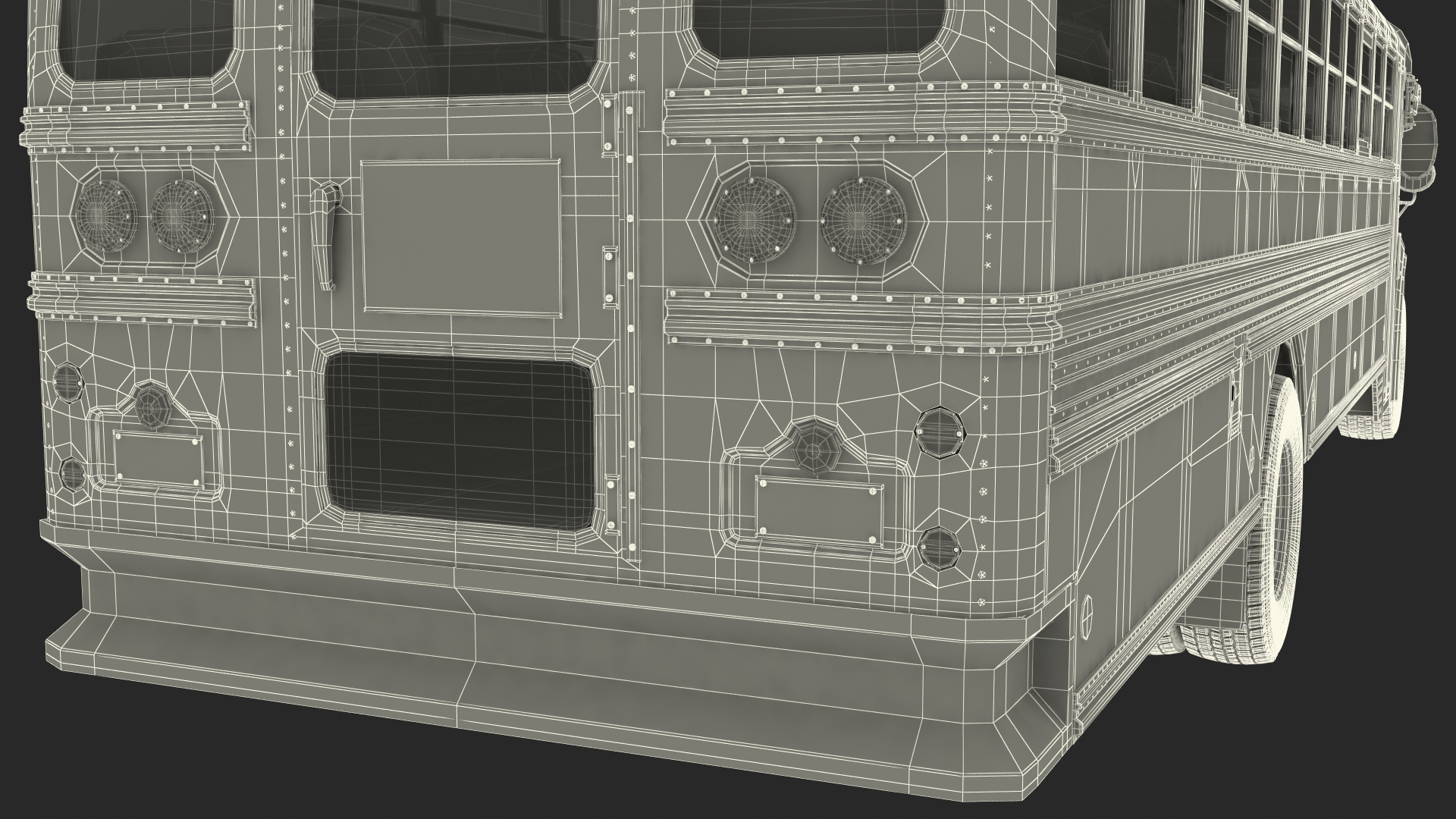 3D American Yellow School Bus