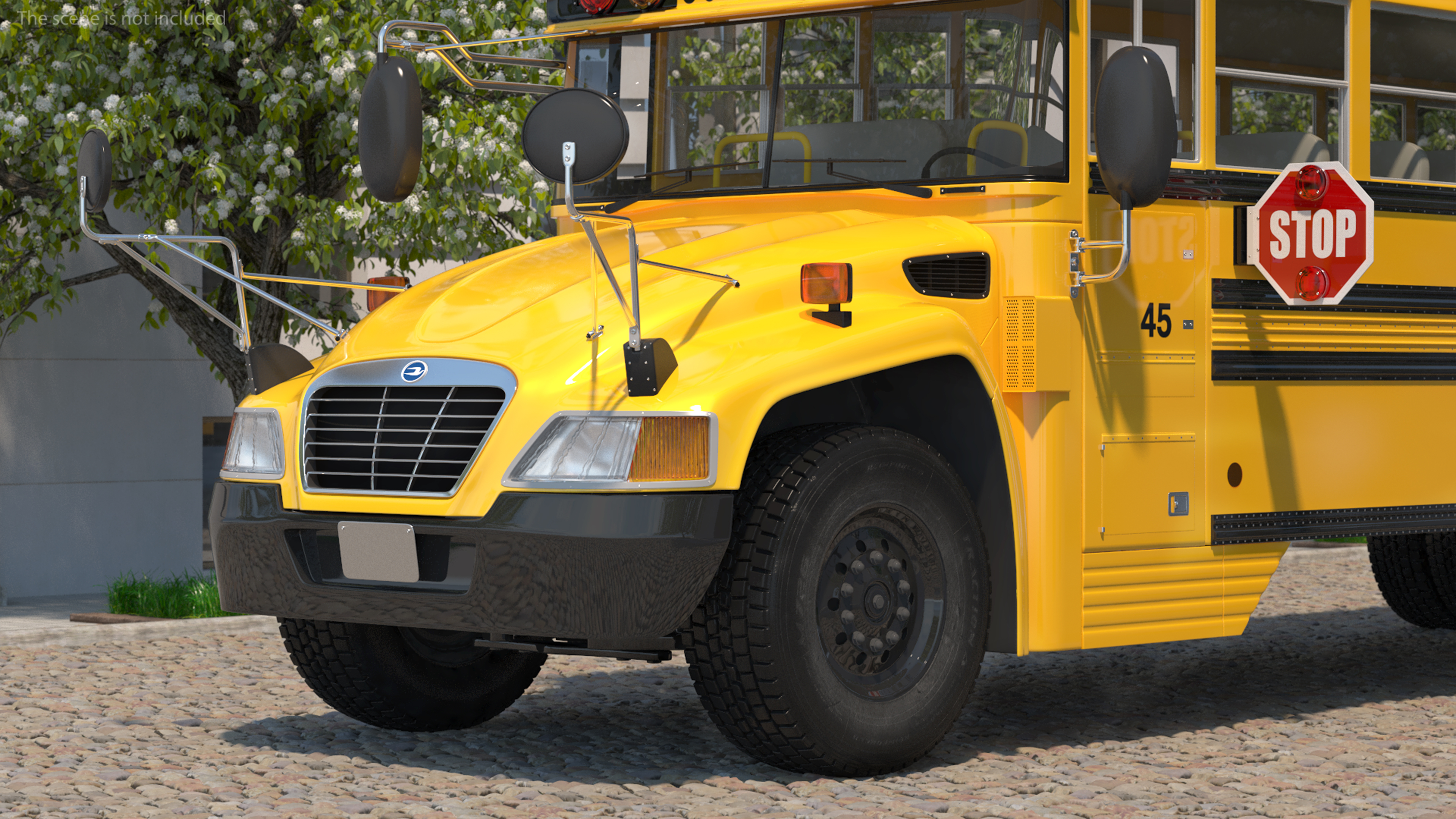 3D American Yellow School Bus